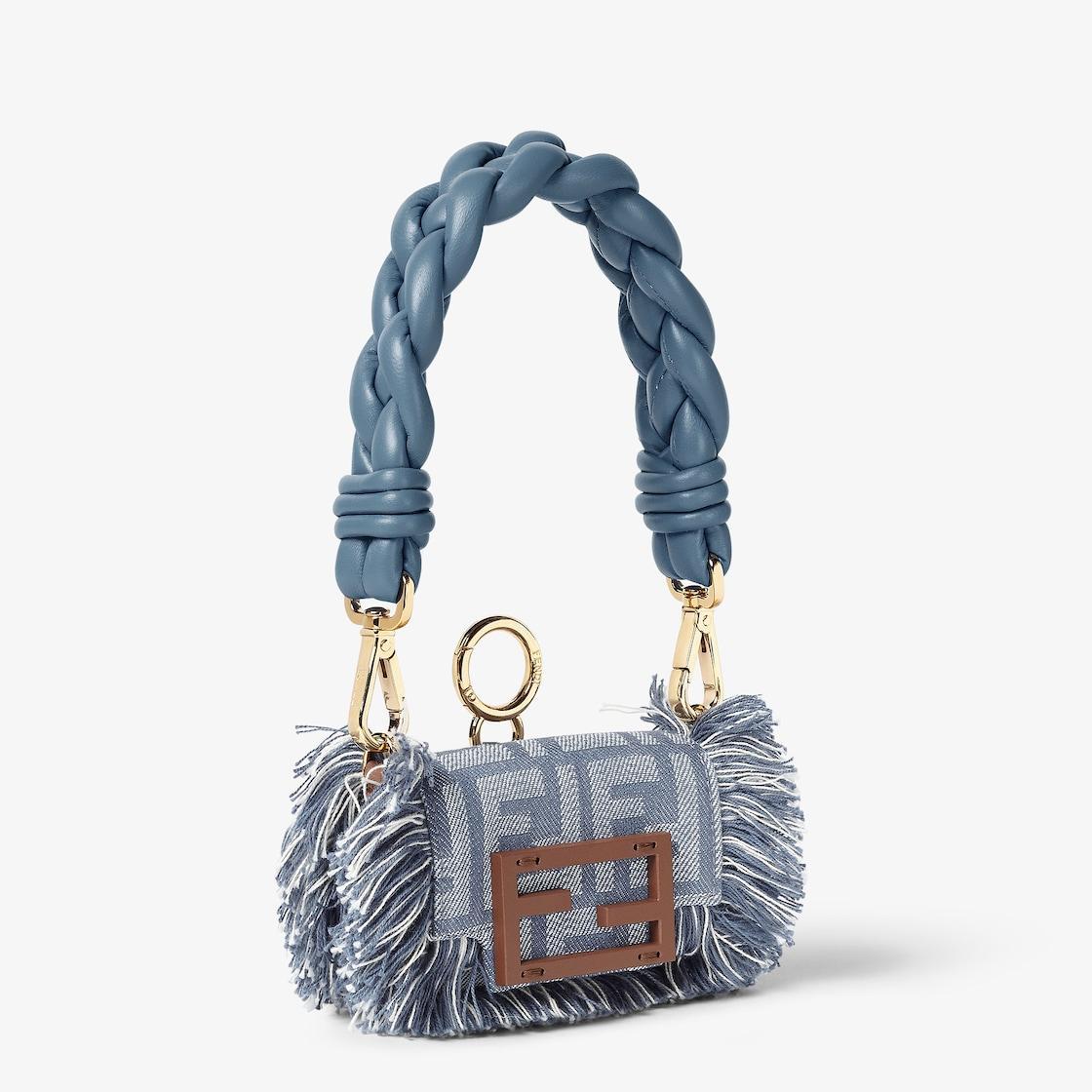 Nano Baguette CharmBlue FF denim charm Product Image