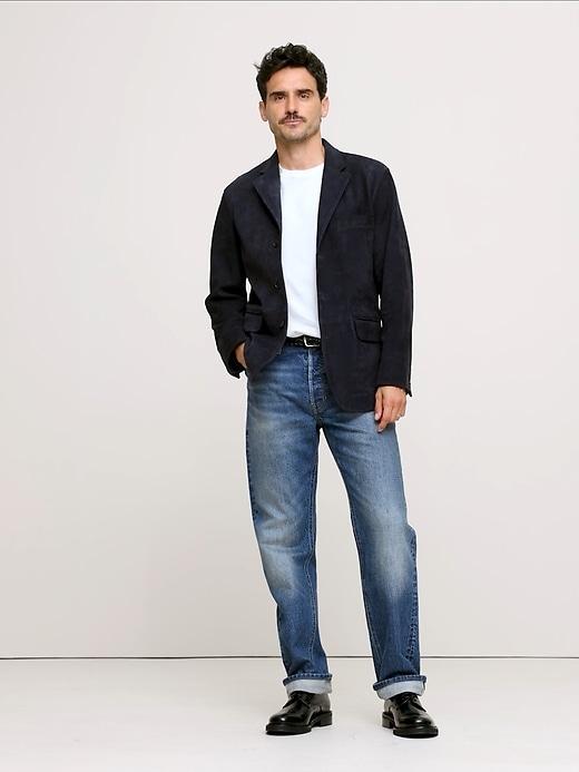 Relaxed Nubuck Leather Blazer Product Image