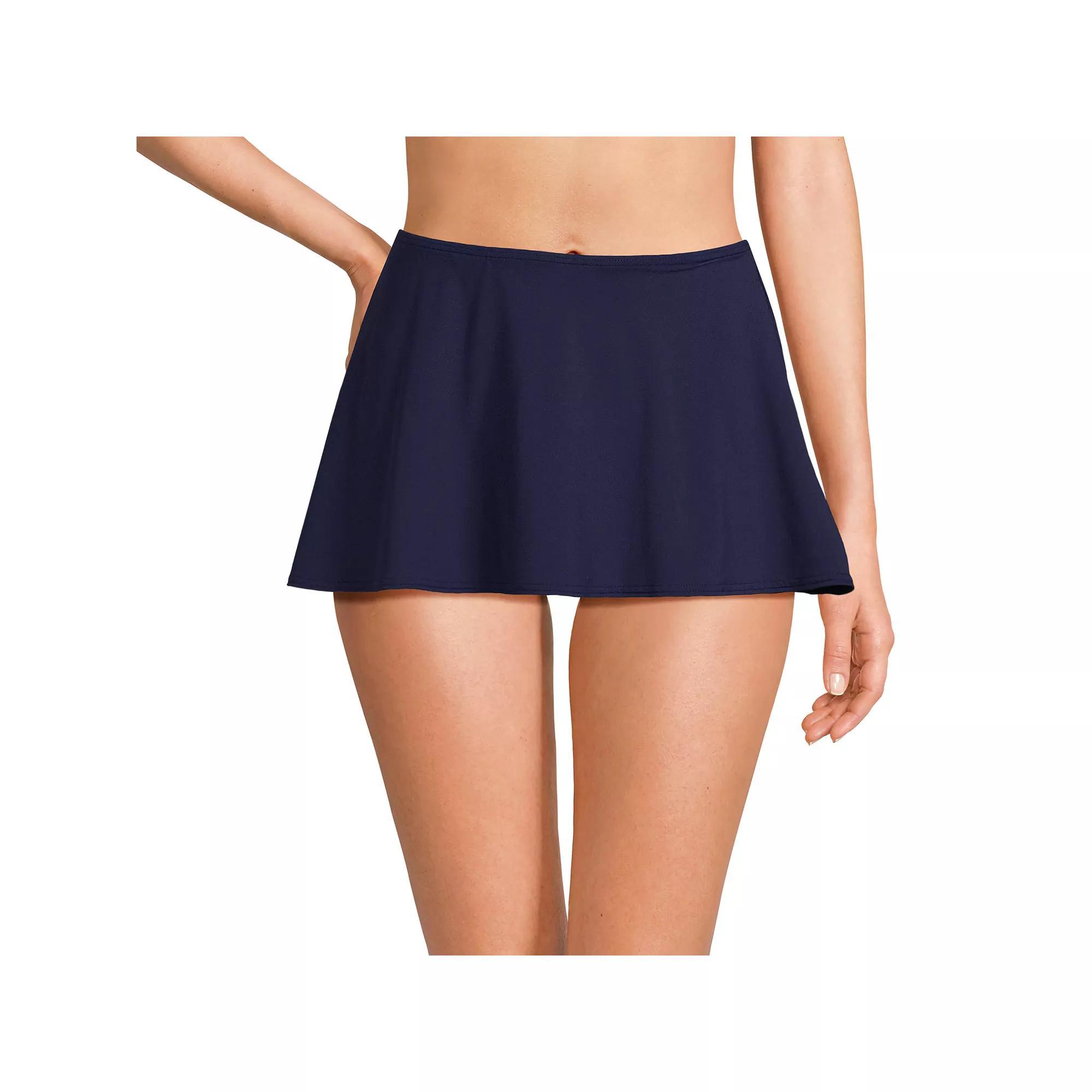 Women's Lands' End Chlorine Resistant High-Waisted Mini Swim Skirt,  Product Image