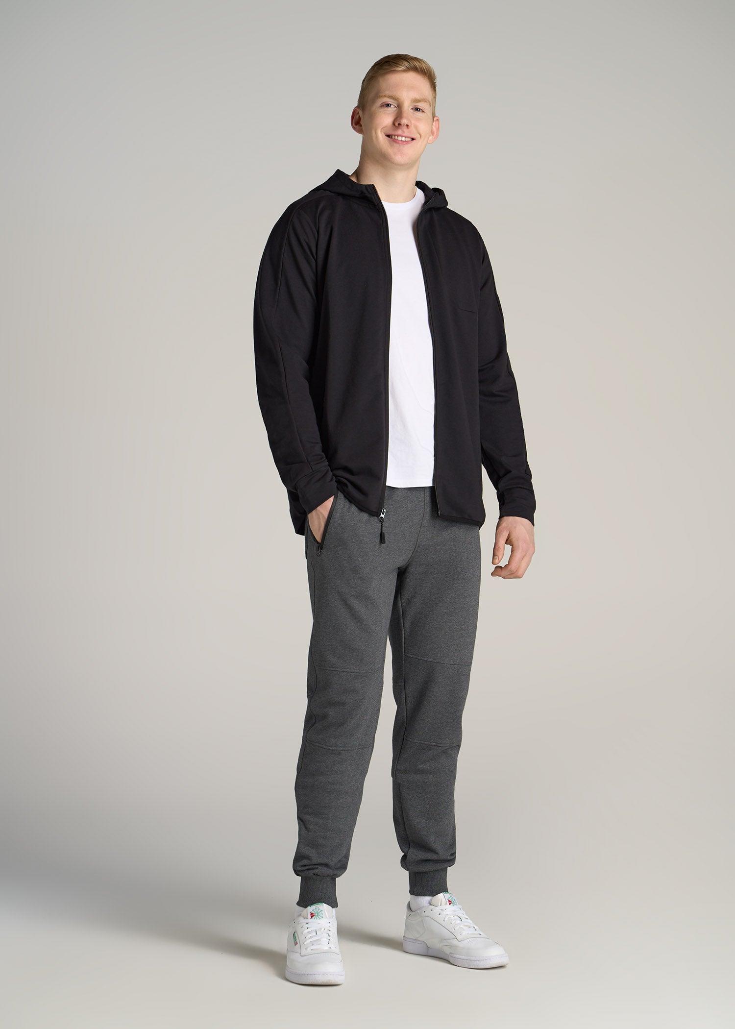 Wearever French Terry Joggers for Tall Men in Charcoal Mix Male Product Image