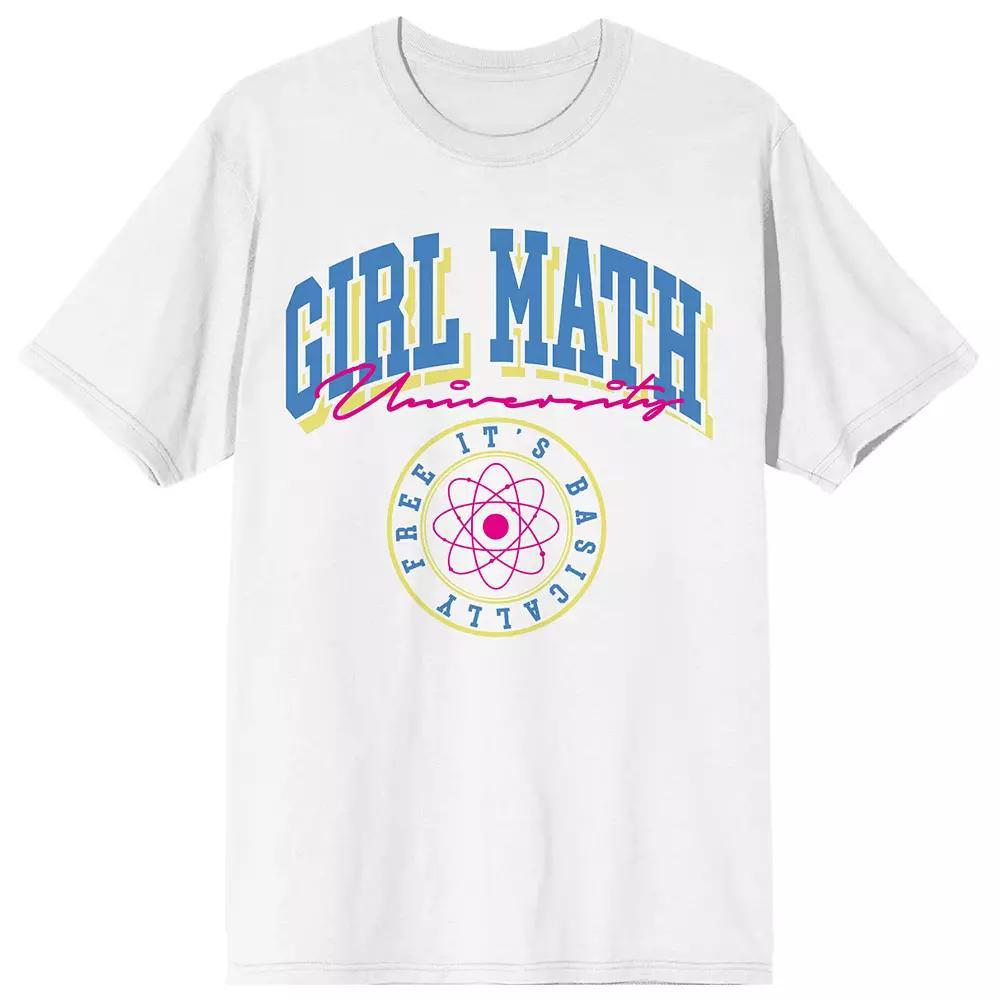 Juniors' Girl Math University Graphic Tee, Women's, Size: XXL, White Product Image