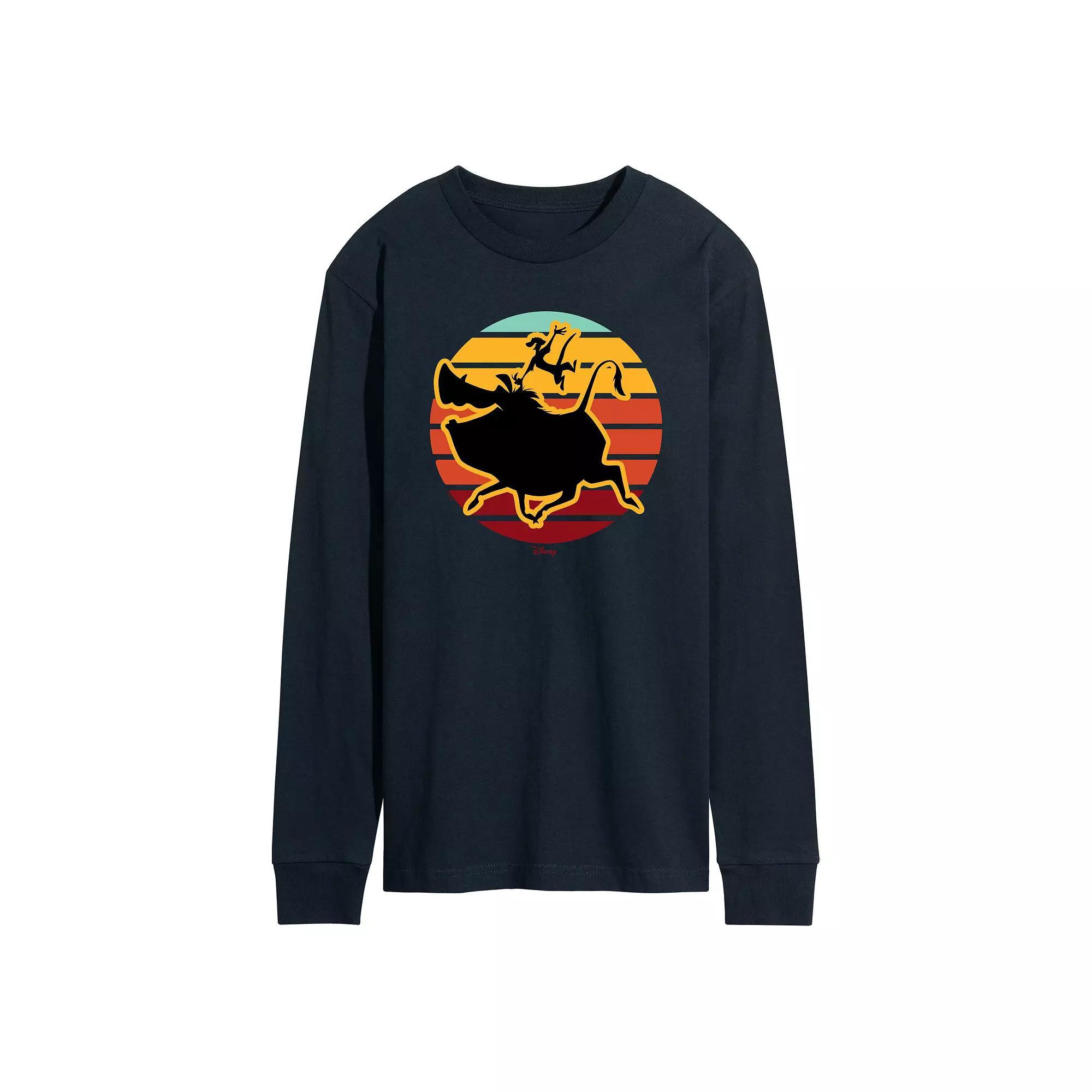 Disney's Lion King Timon & Pumba Men's Long Sleeve Graphic Tee,  Product Image