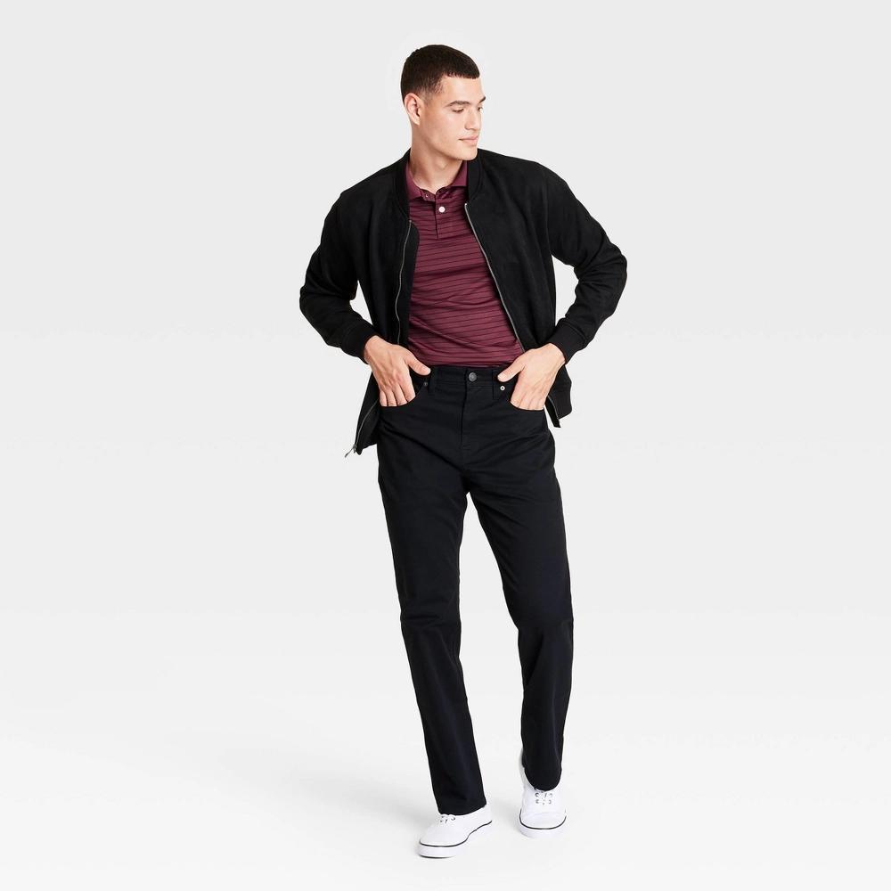 Mens Straight Fit 5-Pocket Pants - Goodfellow & Co Black 32x34 Product Image