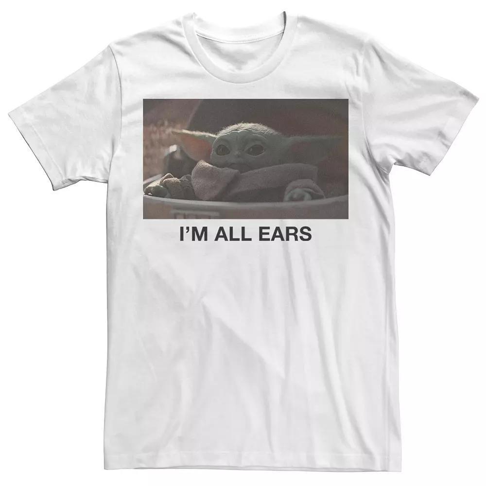 Men's Star Wars The Mandalorian The Child I'm All Ears Tee, Size: Small, White Product Image