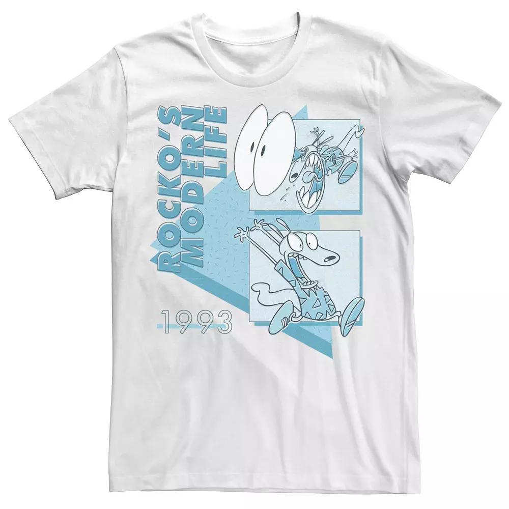 Men's Rockos Modern Life 1993 Pop Art Retro Tee, Size: Small, White Product Image