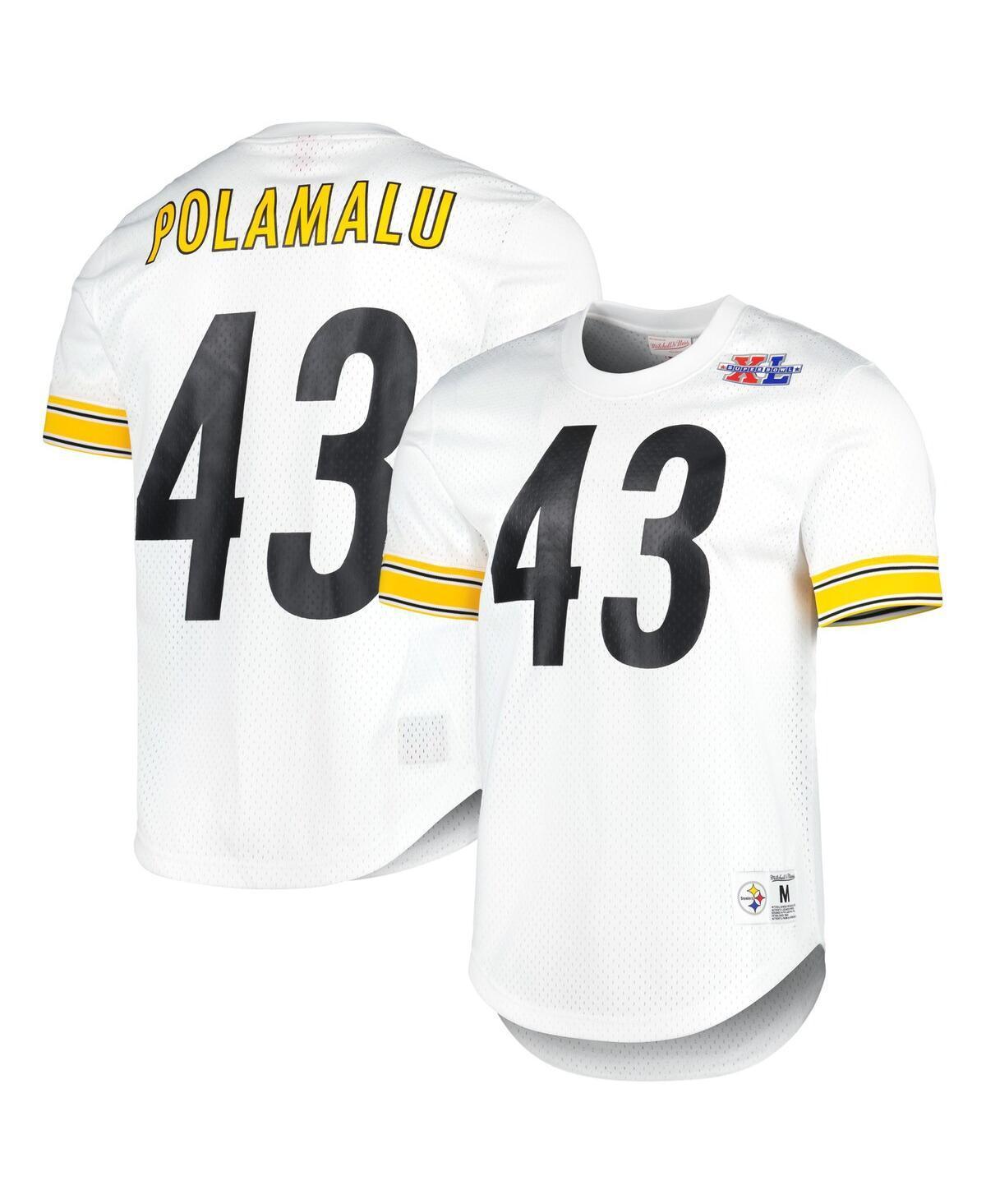 Mens Mitchell & Ness Troy Polamalu Pittsburgh Steelers Retired Player Name & Number Mesh Top Product Image