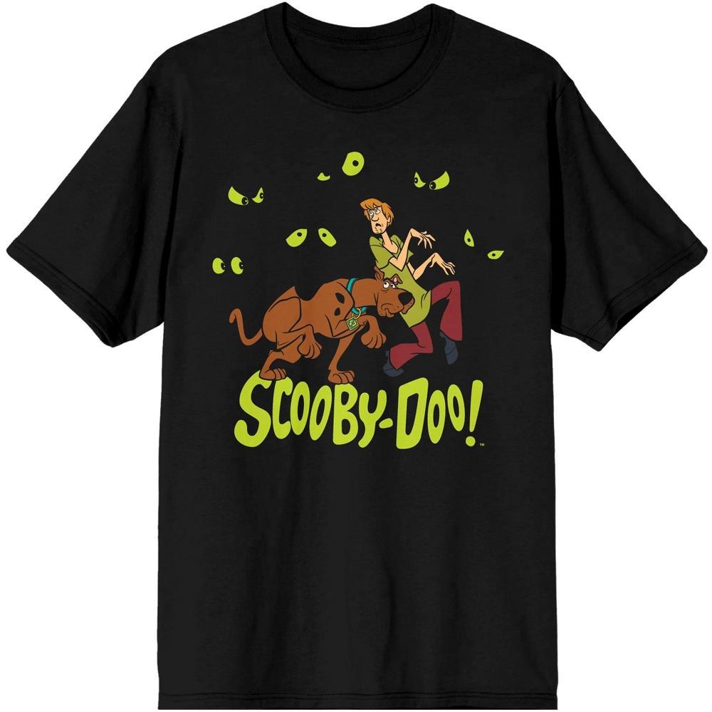 Scooby Doo and Shaggy with Creepy Green Eyes Men's Black Graphic Tee - M Product Image