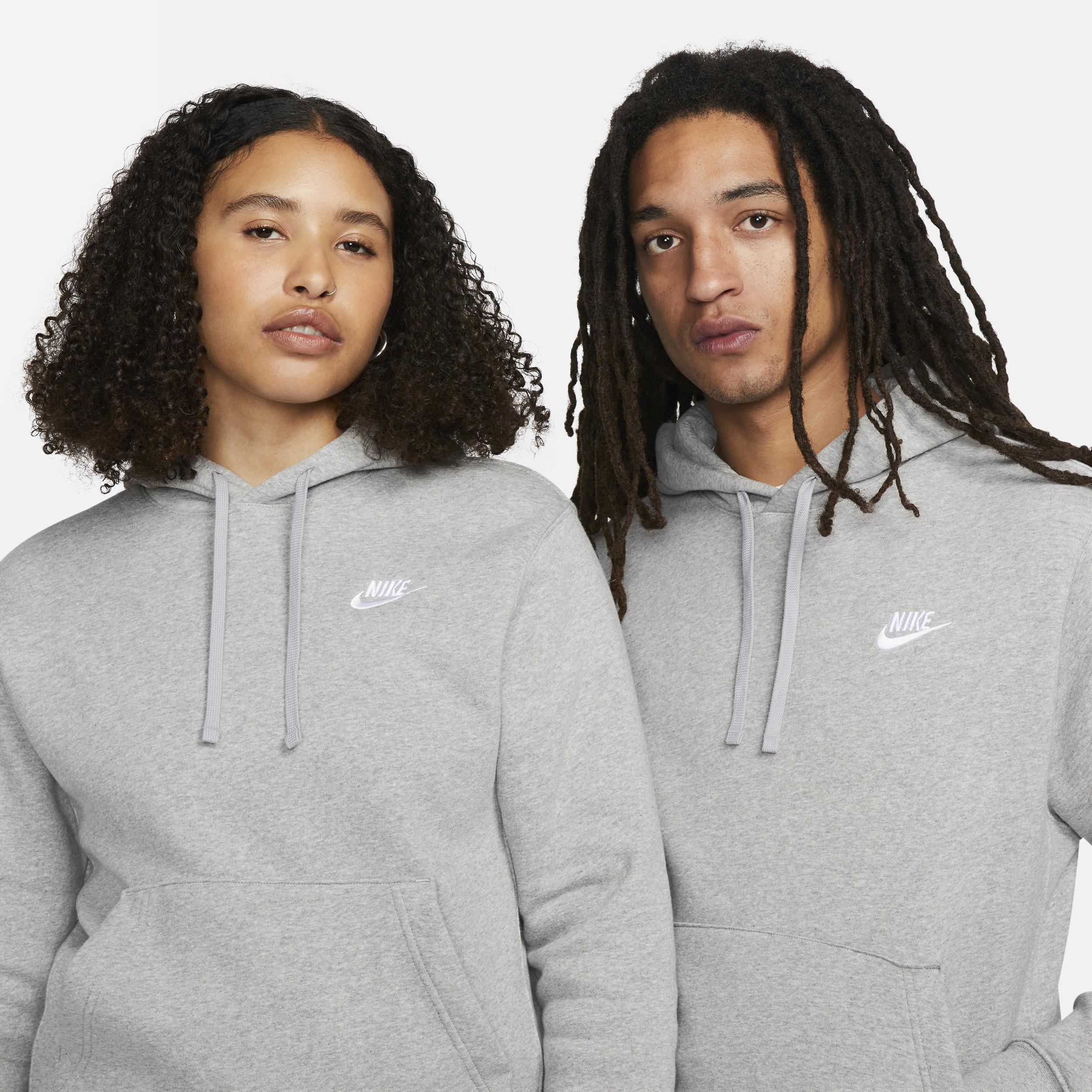 Men's Nike Sportswear Club Fleece Pullover Hoodie, Size: Medium, Grey Heather Product Image