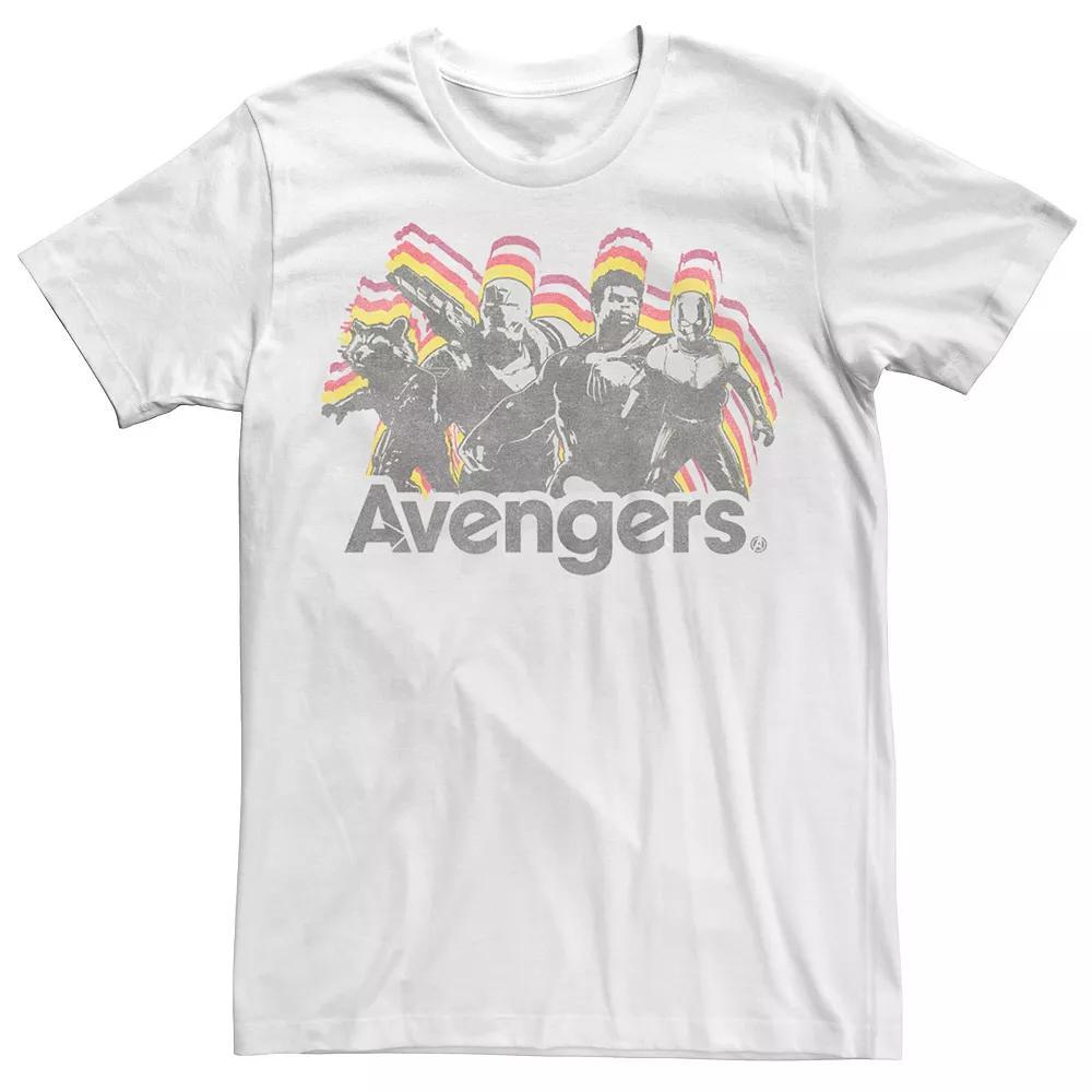 Men's Marvel Avengers Endgame Retro Group Shot Tee, Size: Large, White Product Image