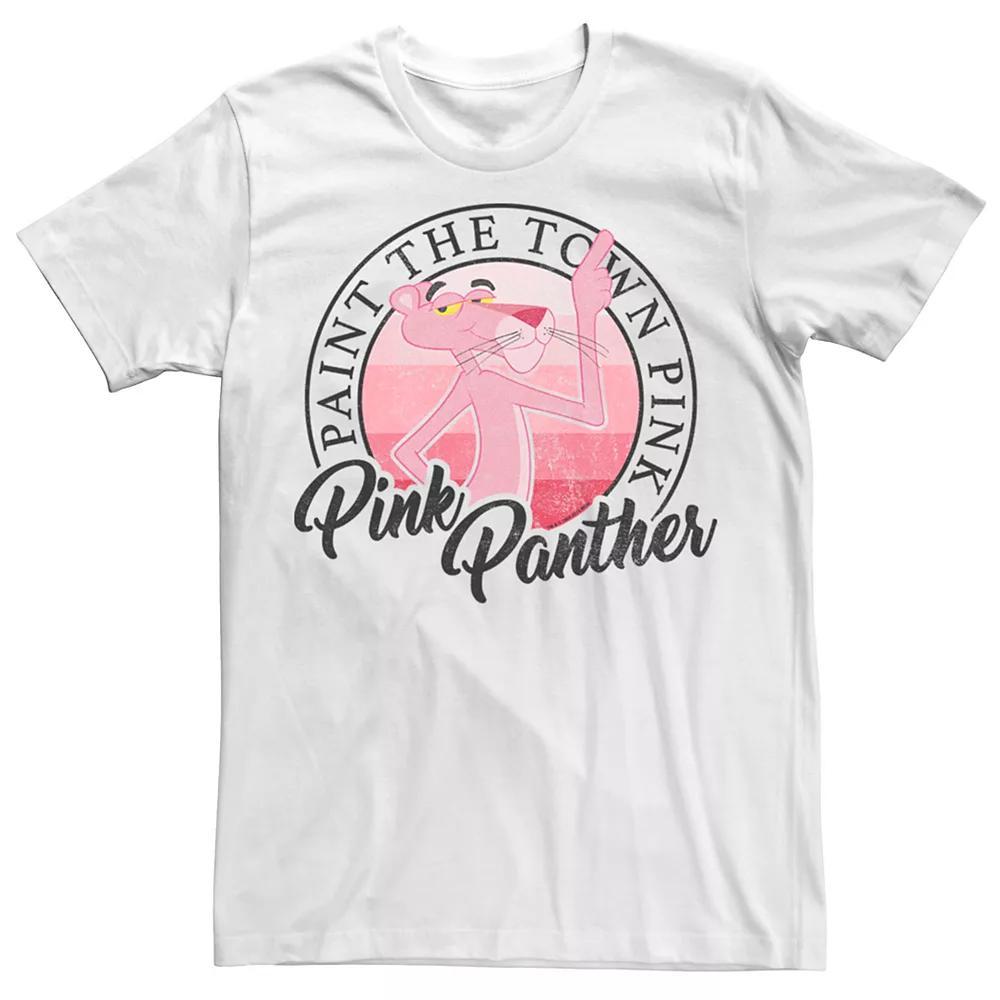 Men's Pink Panther Paint The Town Pink Circle Portrait Tee,  Product Image