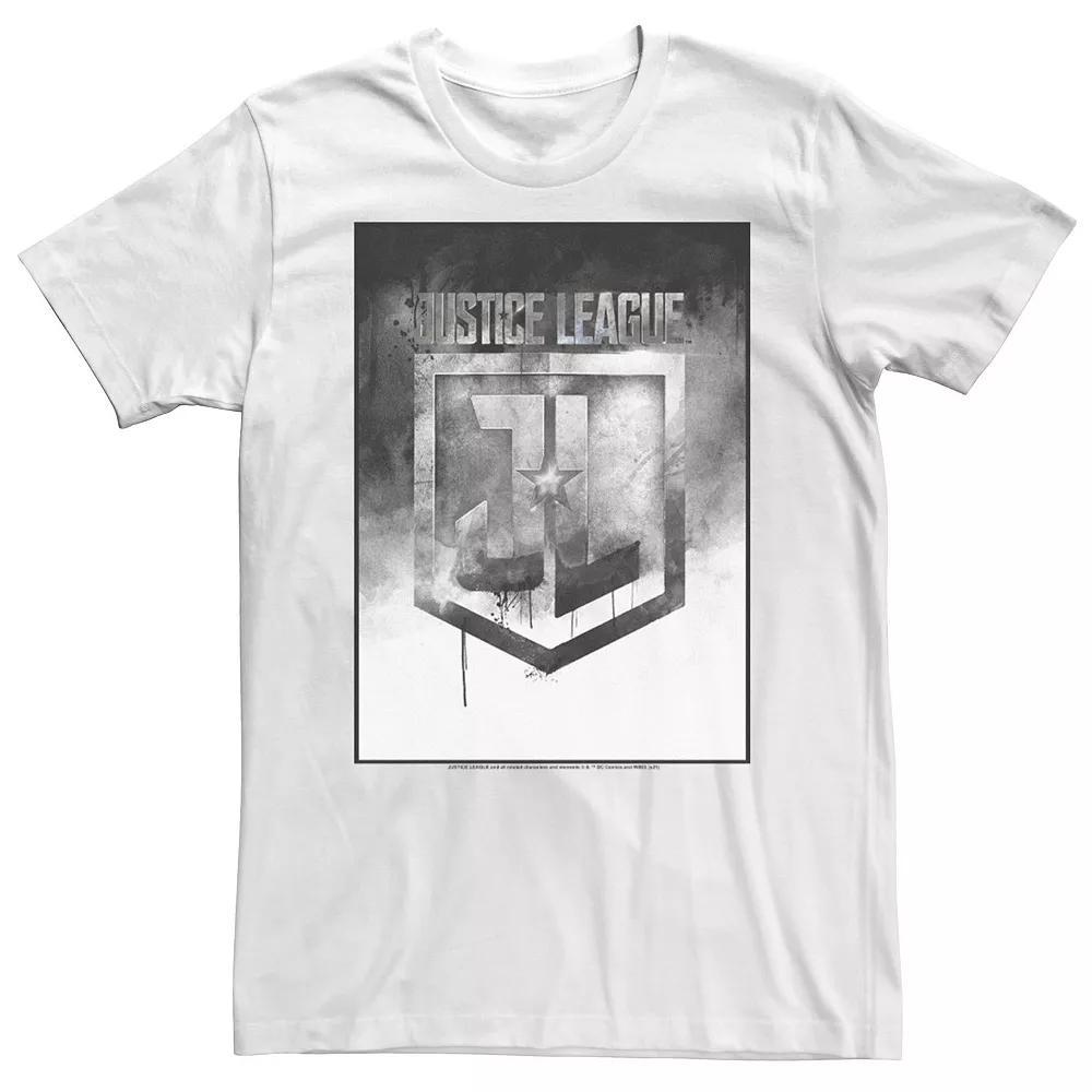 Men's DC Comics Justice League Smoky Logo Poster Tee, Size: XXL, White Product Image