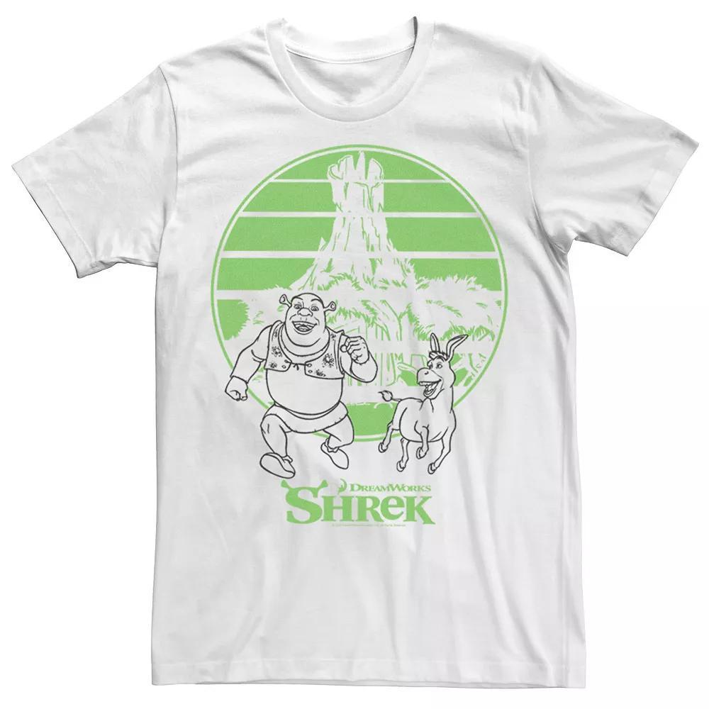Men's Shrek & Donkey Retro Swamp Outline Tee,  Product Image