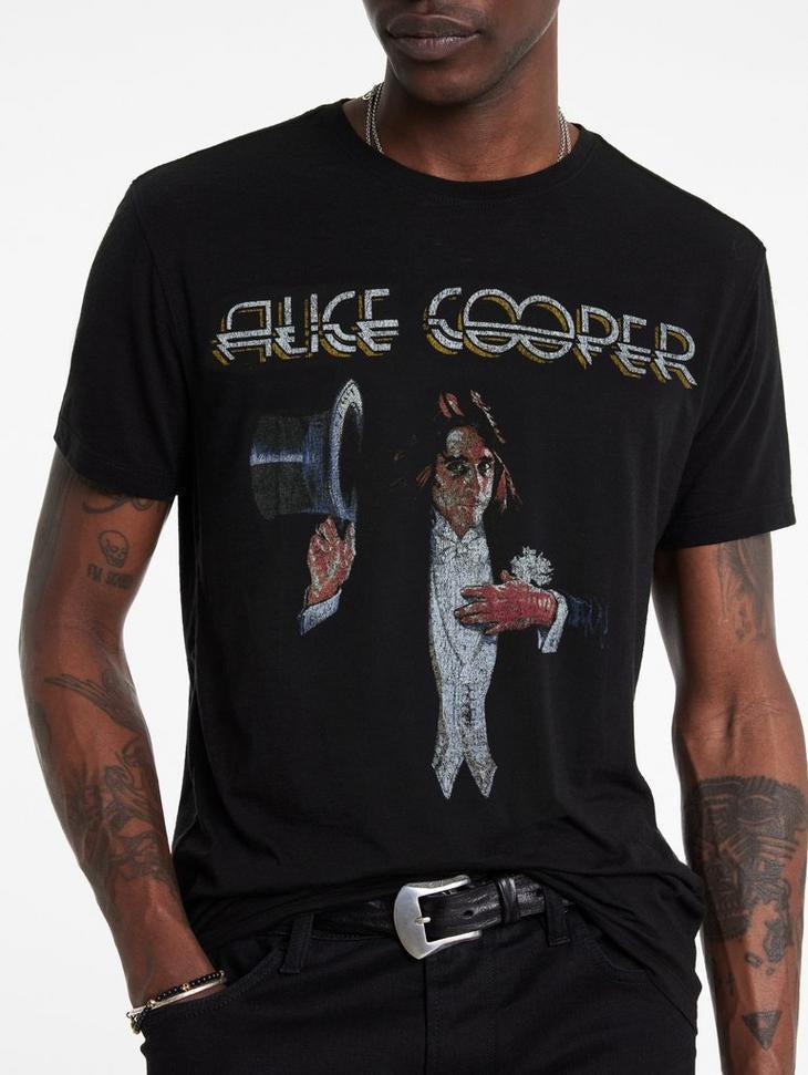 John Varvatos Alice Cooper Top Hat Tee Product Image