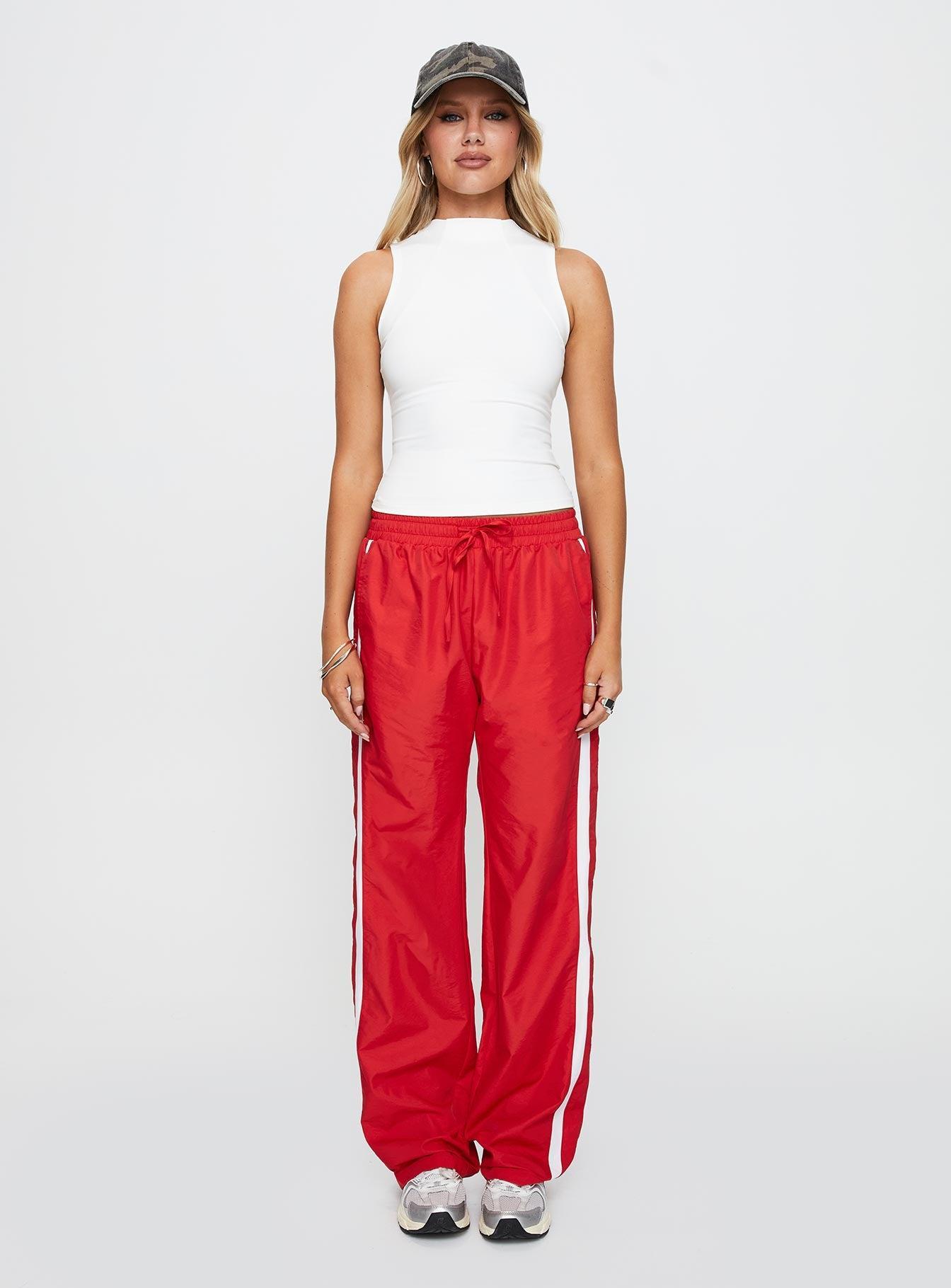 Keli Track Pants Red / White Product Image