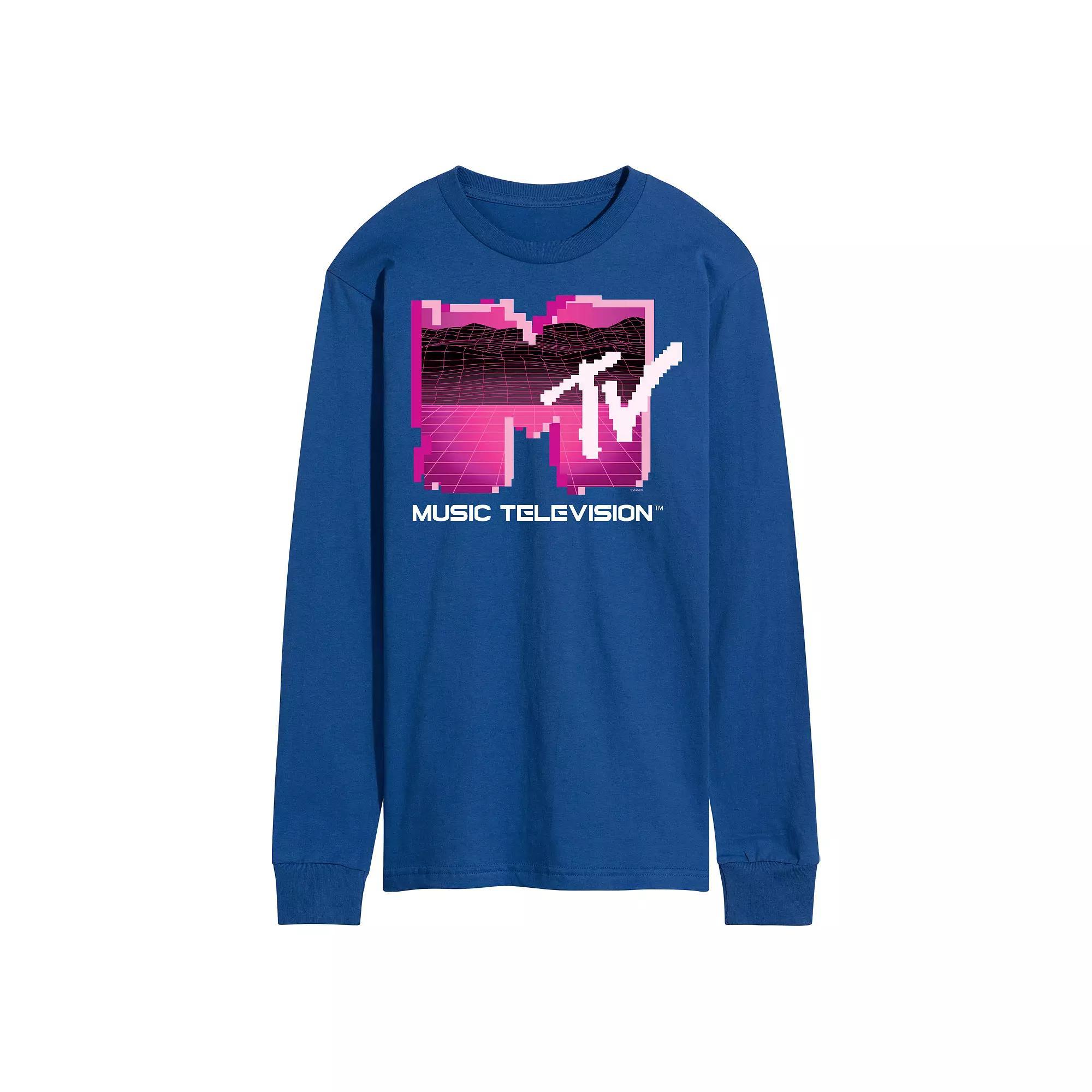 Men's MTV Retro Gamer Logo Long Sleeve Graphic Tee,  Product Image