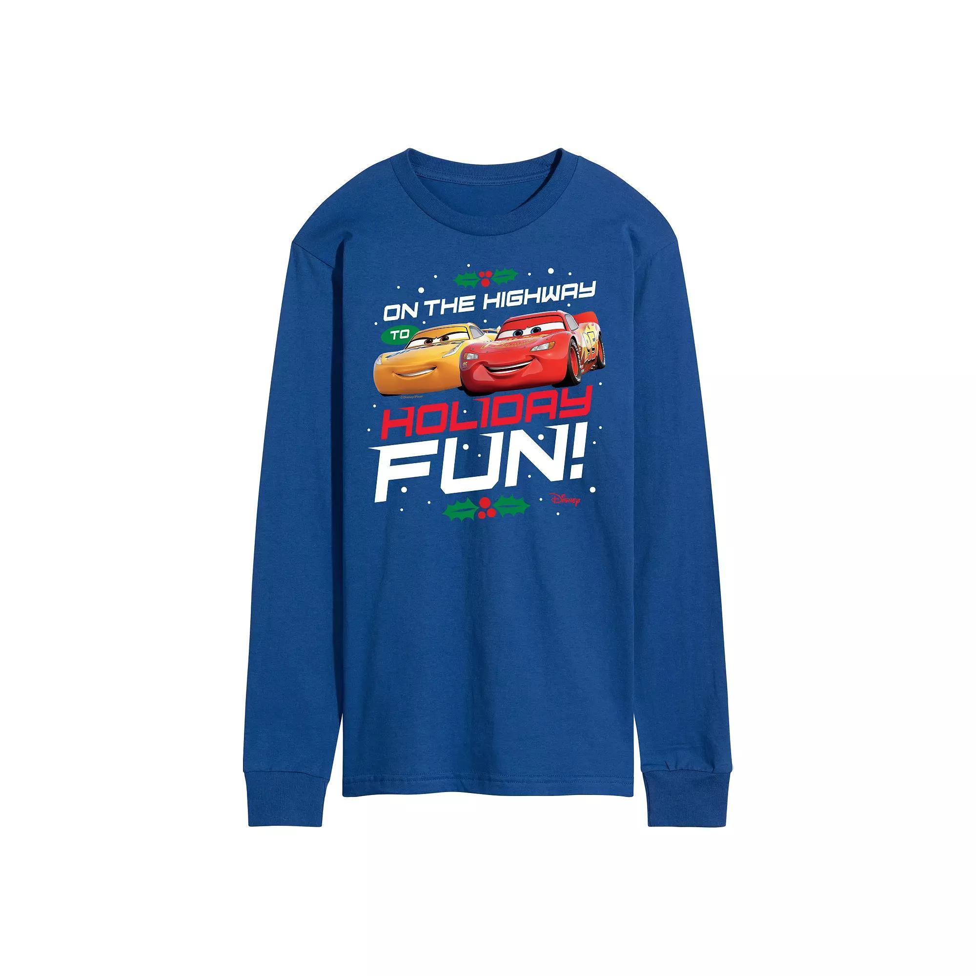 Disney's Cars Men's Highway To Holiday Fun Long Sleeve,  Product Image