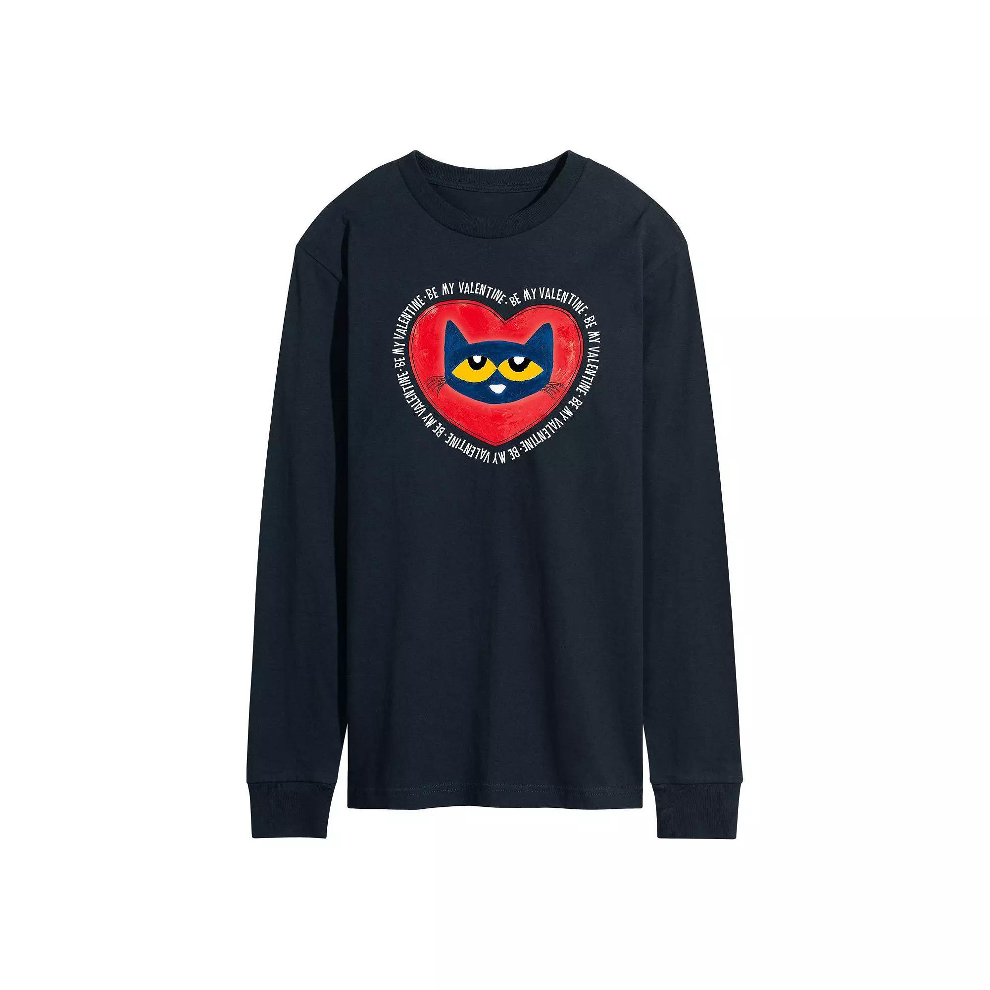 Men's Pete the Cat Long-Sleeve Tee Tee, Size: XL, Blue Product Image