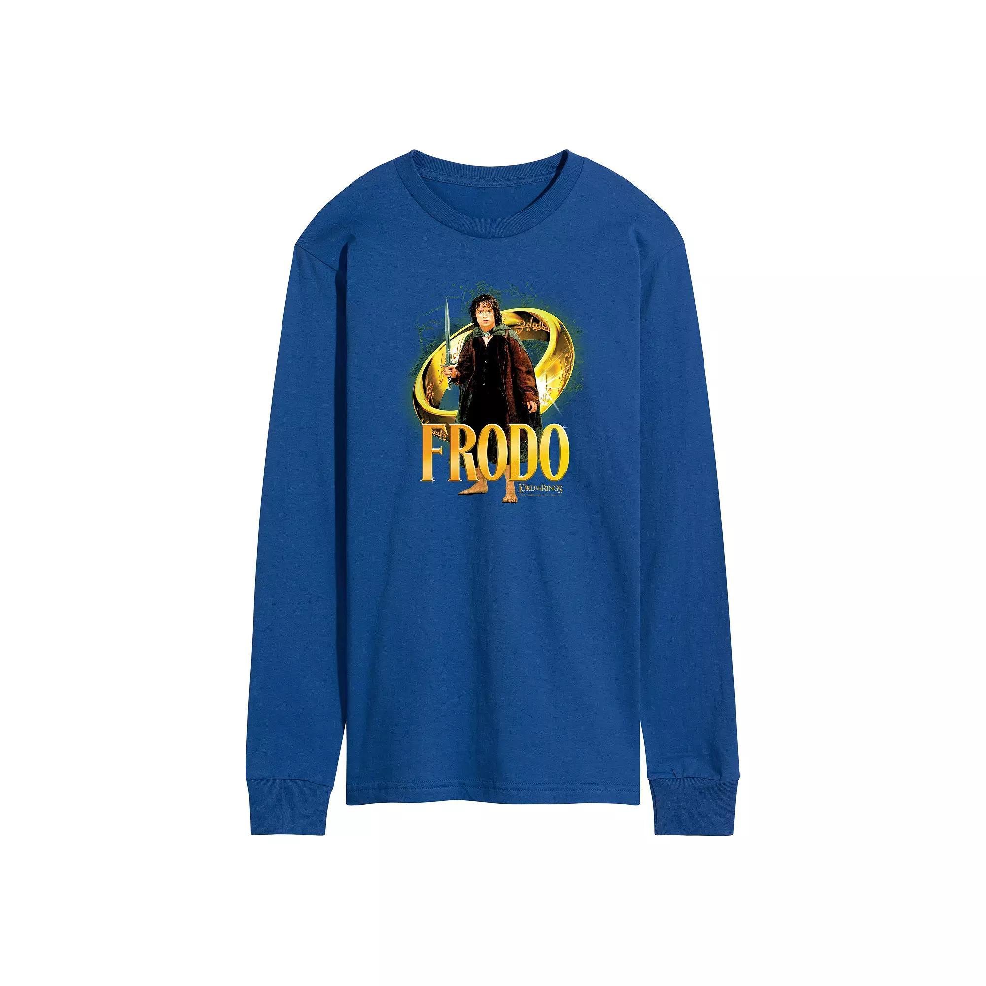 Men's Lord Of The Rings Frodo Baggins Ring Long Sleeve Graphic Tee,  Product Image