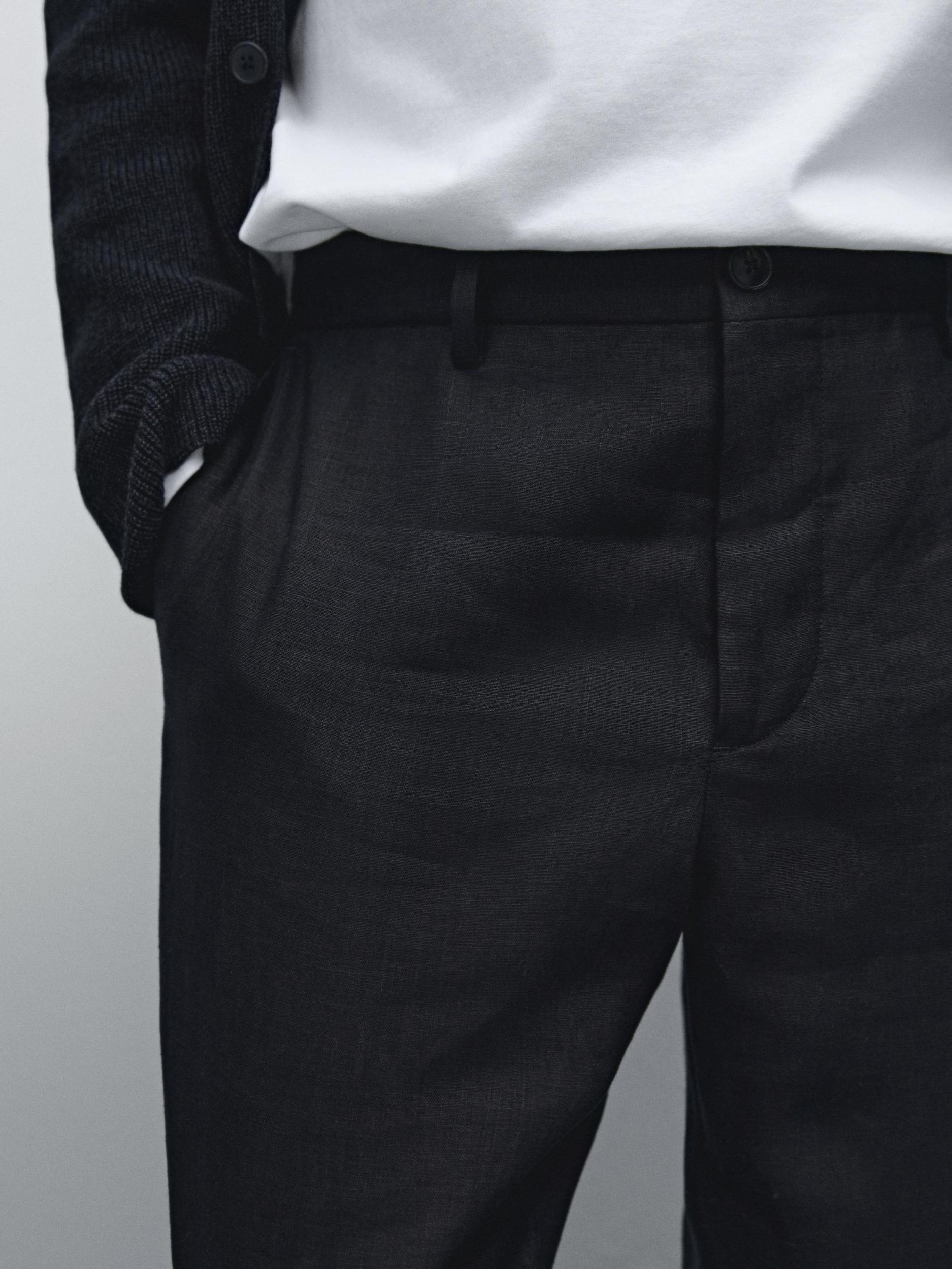 100% linen suit trousers Product Image