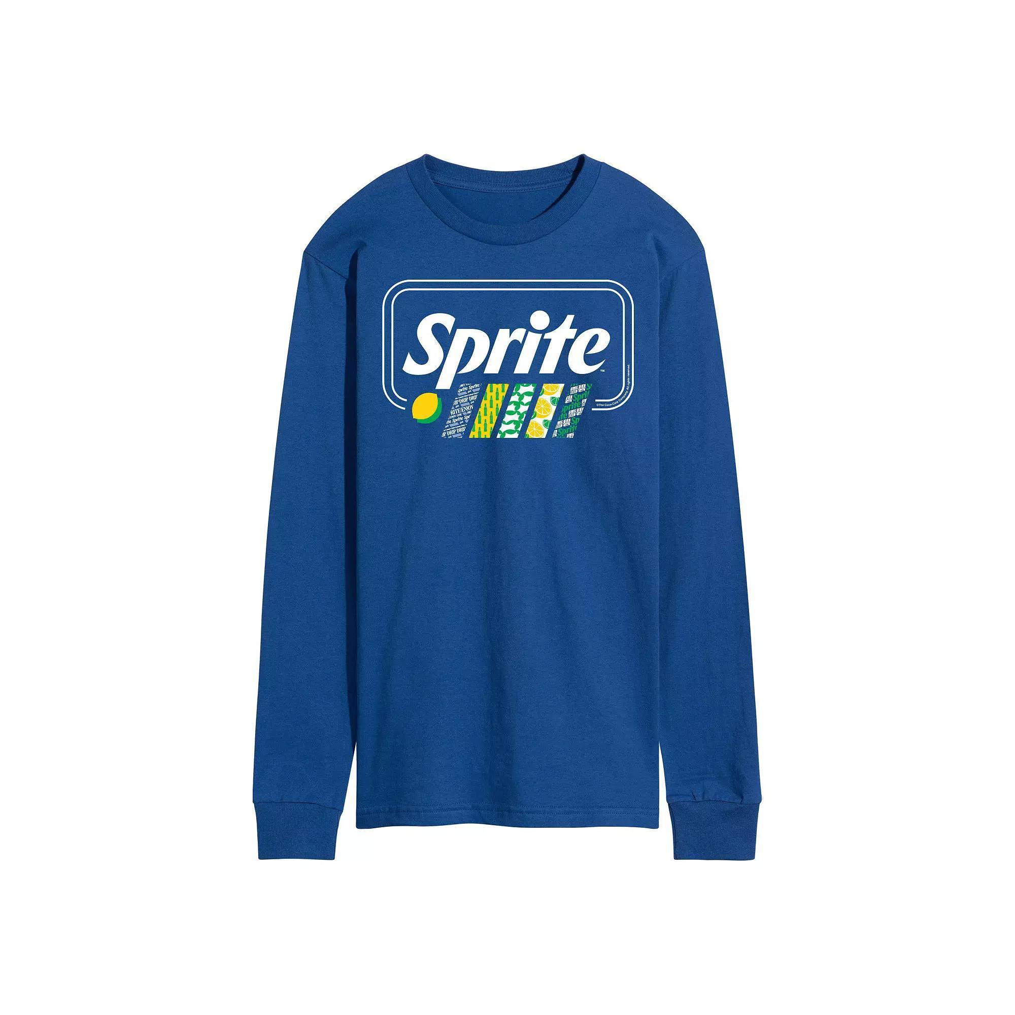 Men's Sprite Pattern Stripes Long Sleeve Graphic Tee,  Product Image