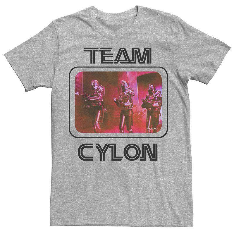 Mens Battlestar Galactica Team Cylon Tee Athletic Grey Product Image