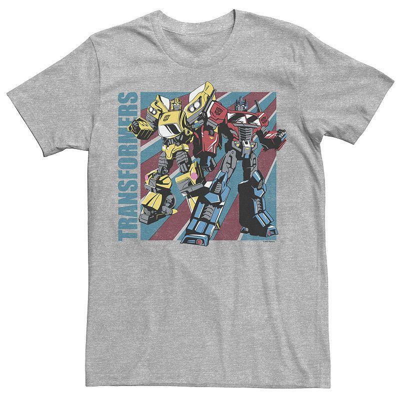 Men's Transformers Americana Portrait Tee, Size: XS, Athletic Grey Product Image