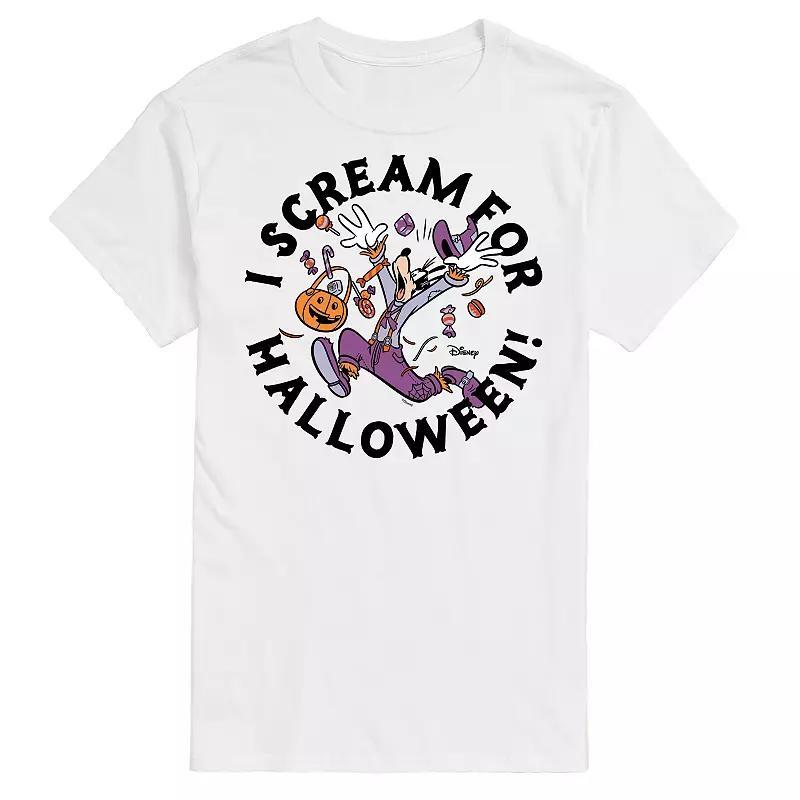 Disney's Mickey Mouse & Friends Big & Tall Scream For Halloween Graphic Tee, Men's, Size: 4XL Tall, White Product Image