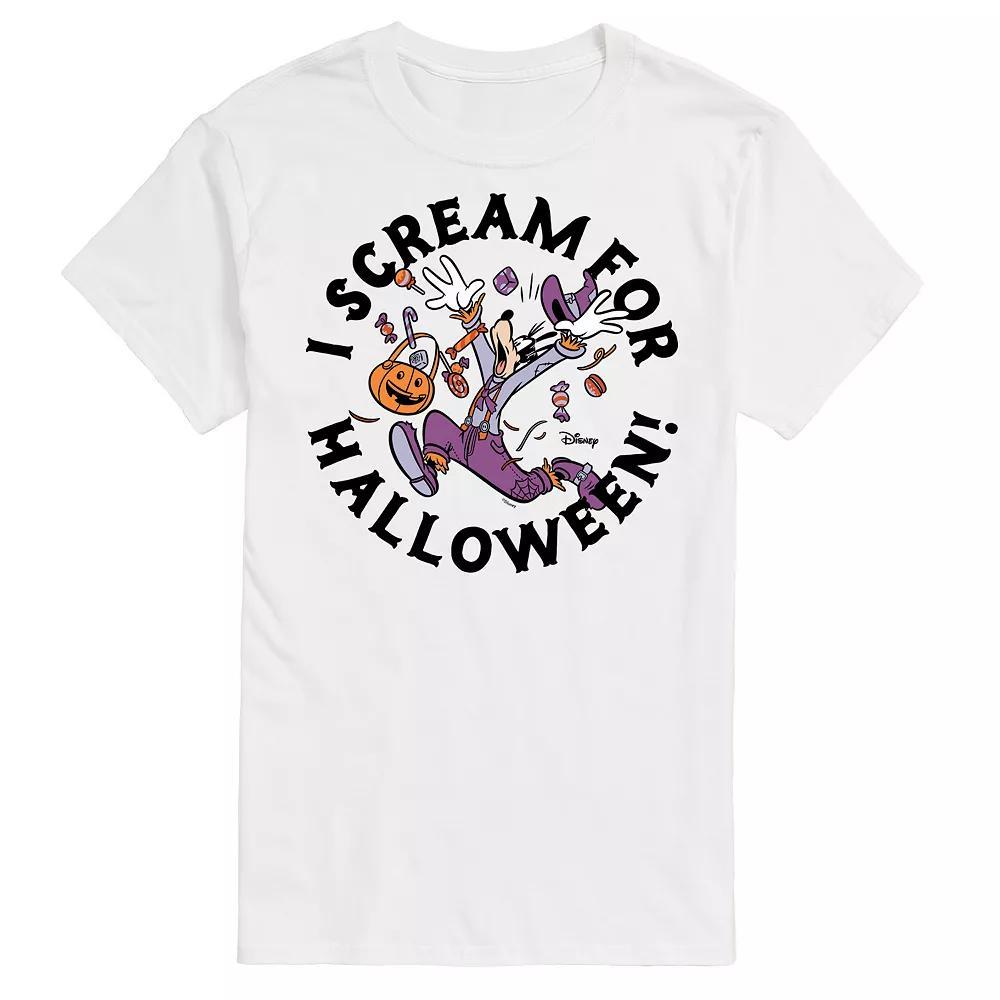 Disney's Mickey Mouse & Friends Big & Tall Scream For Halloween Graphic Tee, Men's, Size: 4XL Tall, White Product Image