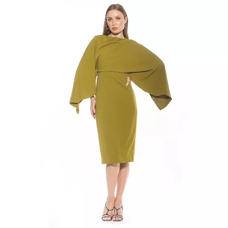 Women's ALEXIA ADMOR Vida Draped Cape Sleeve Sheath Dress,  Product Image
