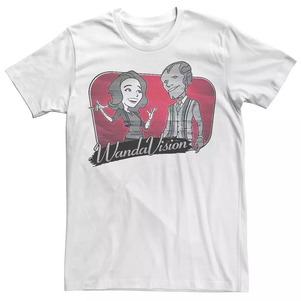 Men's Marvel WandaVision Scarlet Character Splash Tee, Size: Small, White Product Image