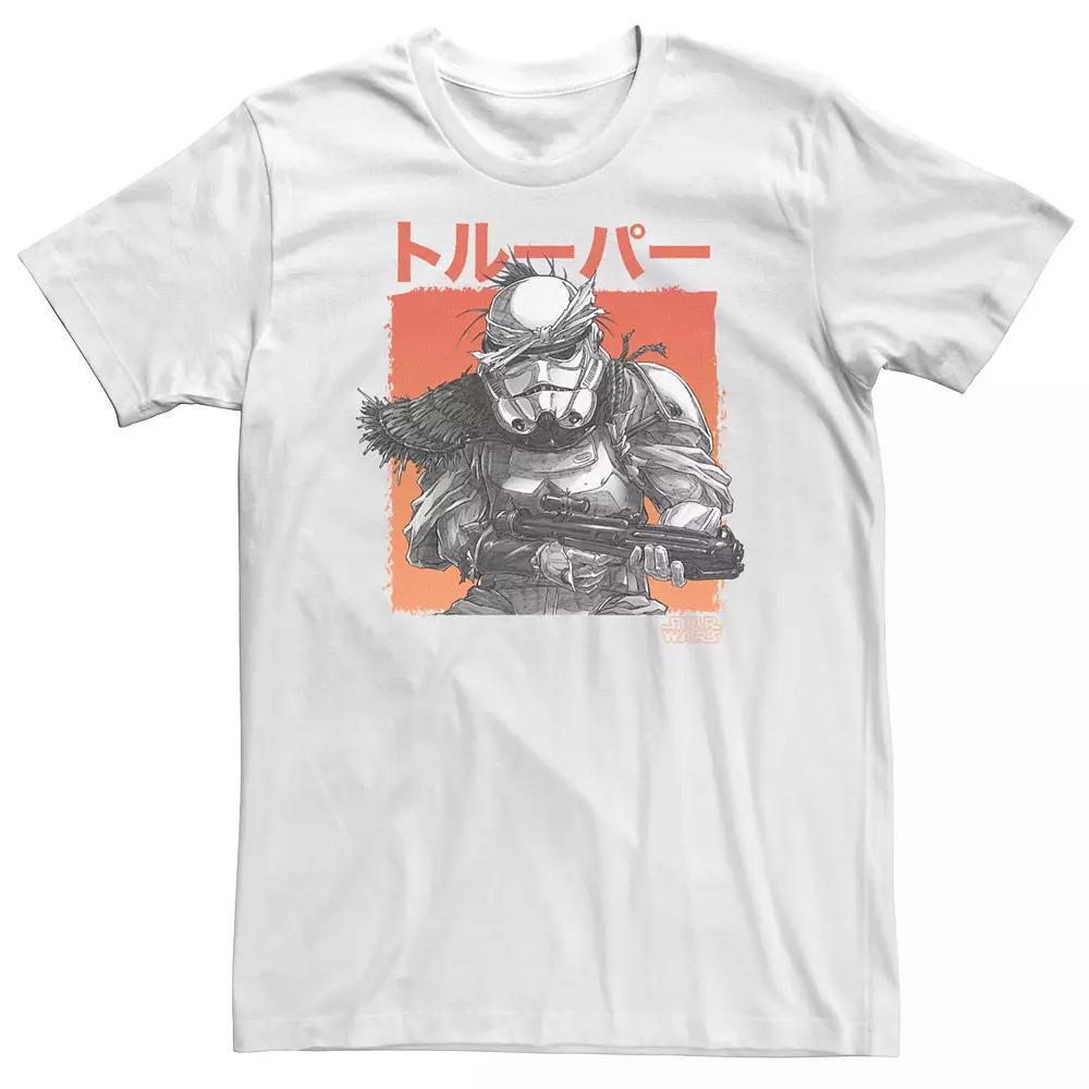 Big & Tall Star Wars: Visions Grunge Stormtrooper Tee, Men's, Size: XL Tall, White Product Image
