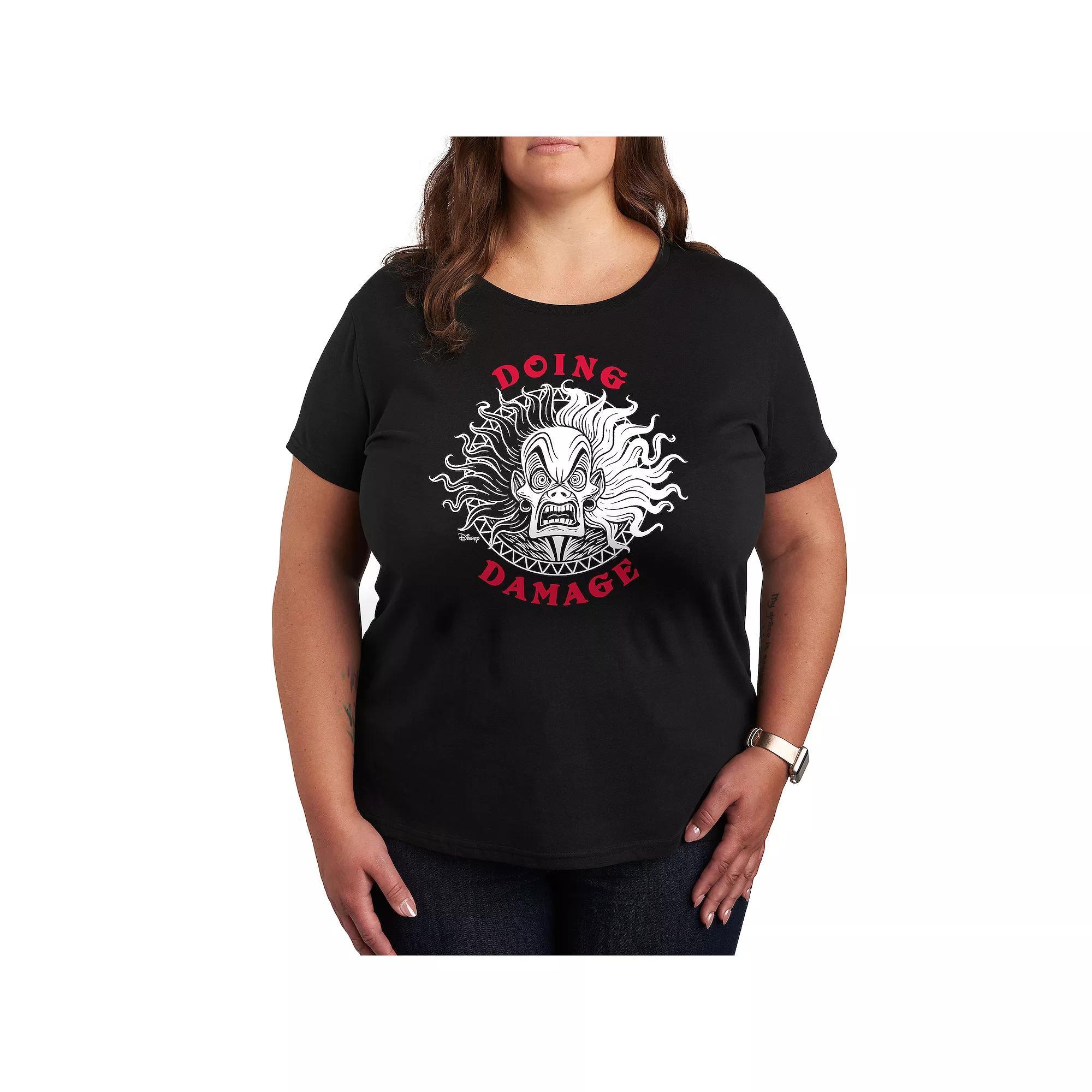 Disney's Villains Doing Damage Plus Graphic Tee, Women's,  Product Image