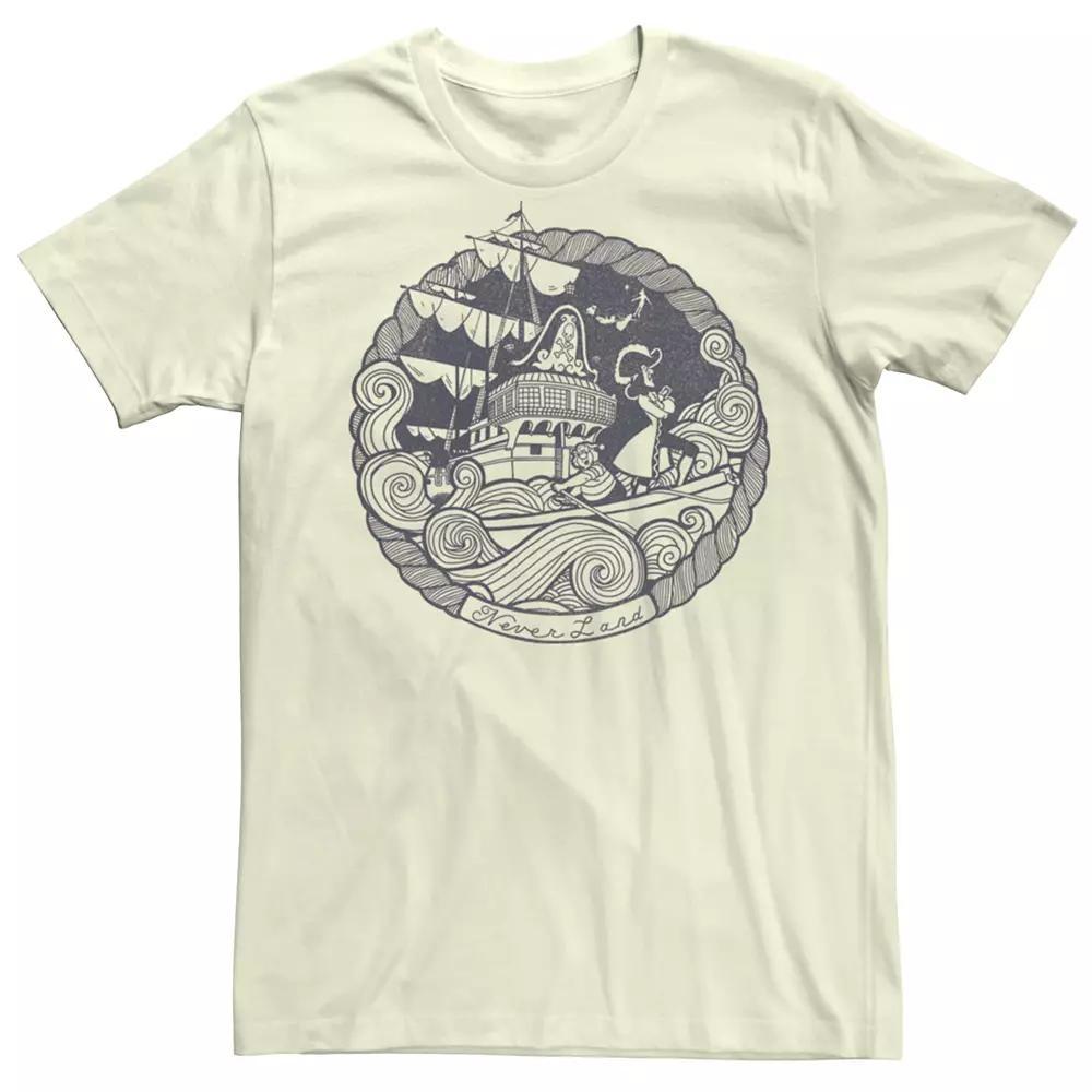 Disney's Peter Pan Men's Never Land Circle Vintage Logo Tee,  Product Image