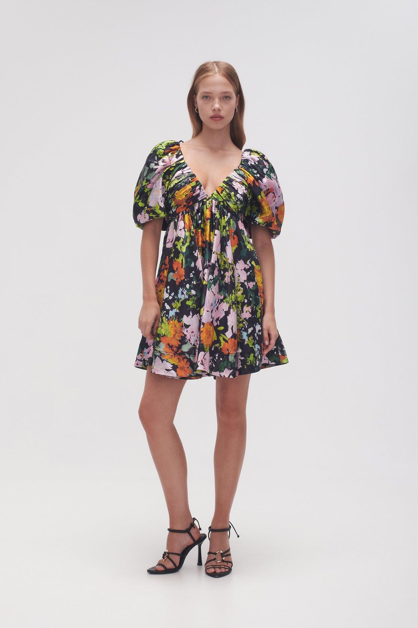 Gabrielle Plunge Mini Dress Product Image