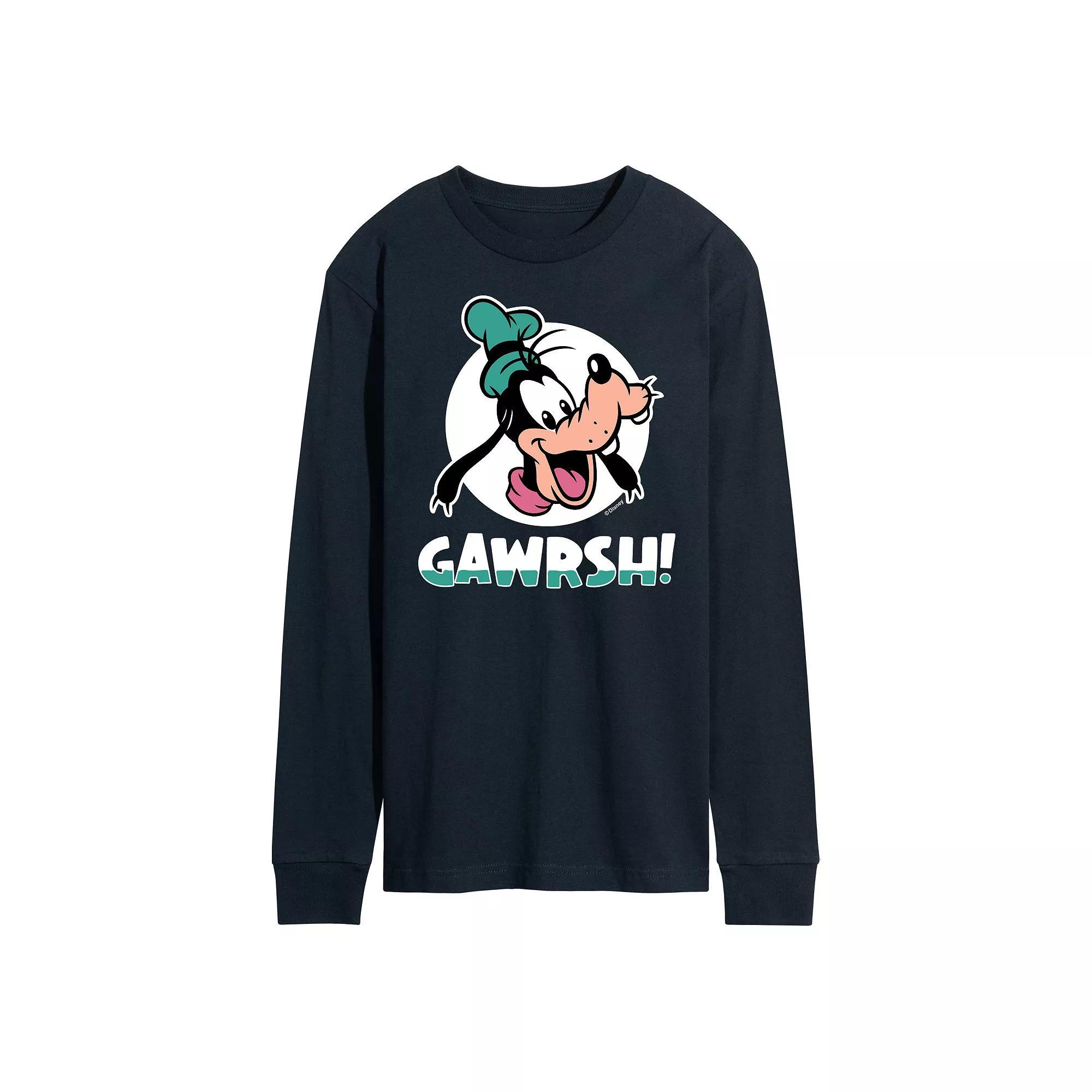 Disney's Goofy Men's Gawrsh Long Sleeve Graphic Tee,  Product Image