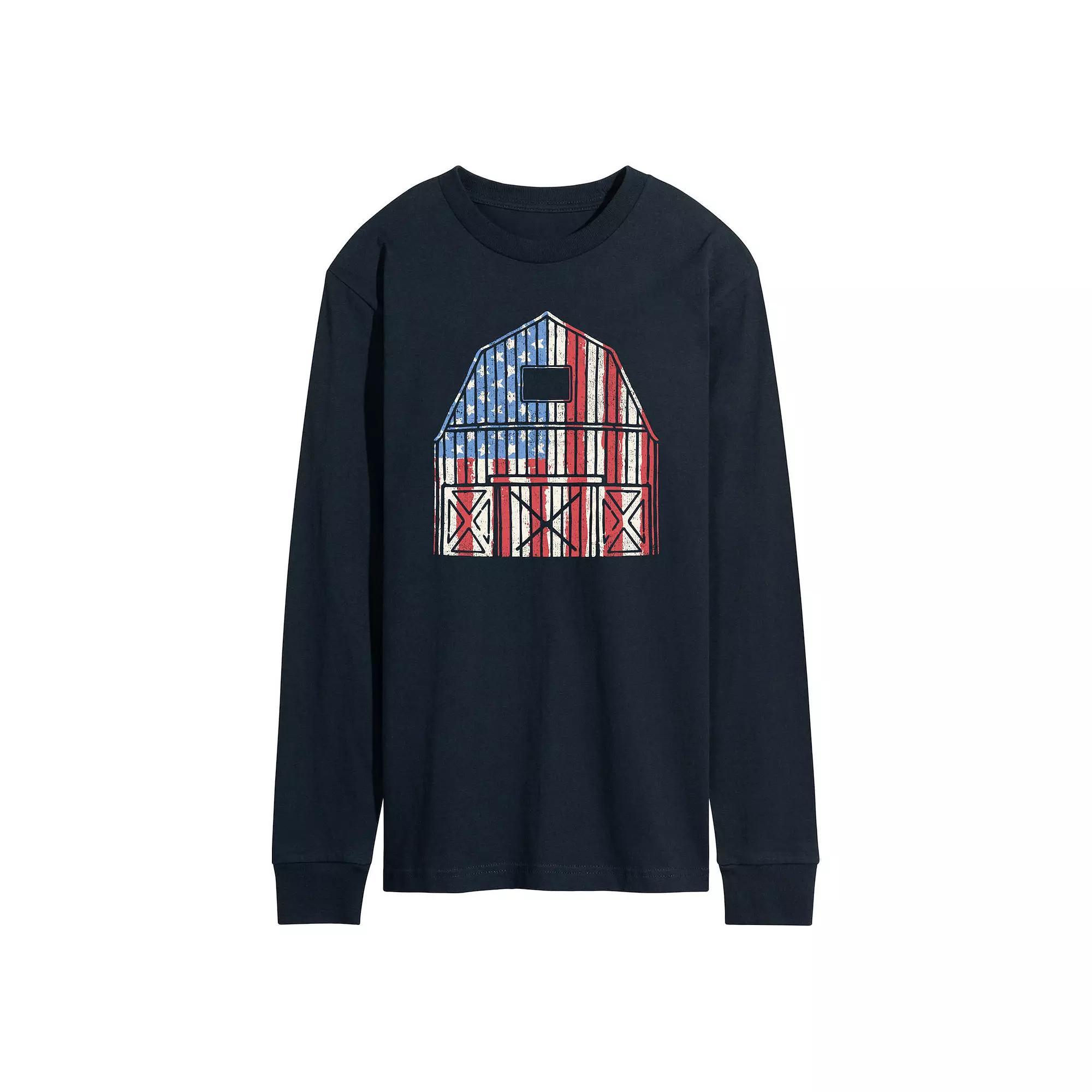 Men's USA Barn Long Sleeve Graphic Tee.,  Product Image