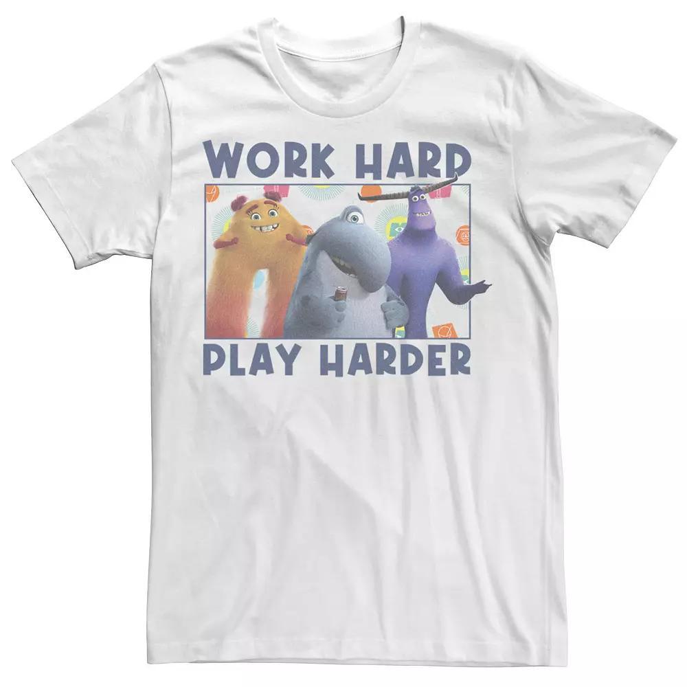 Disney / Pixar's Monsters At Work Men's Play Harder Quote Tee, Boy's, Size: Medium, White Product Image