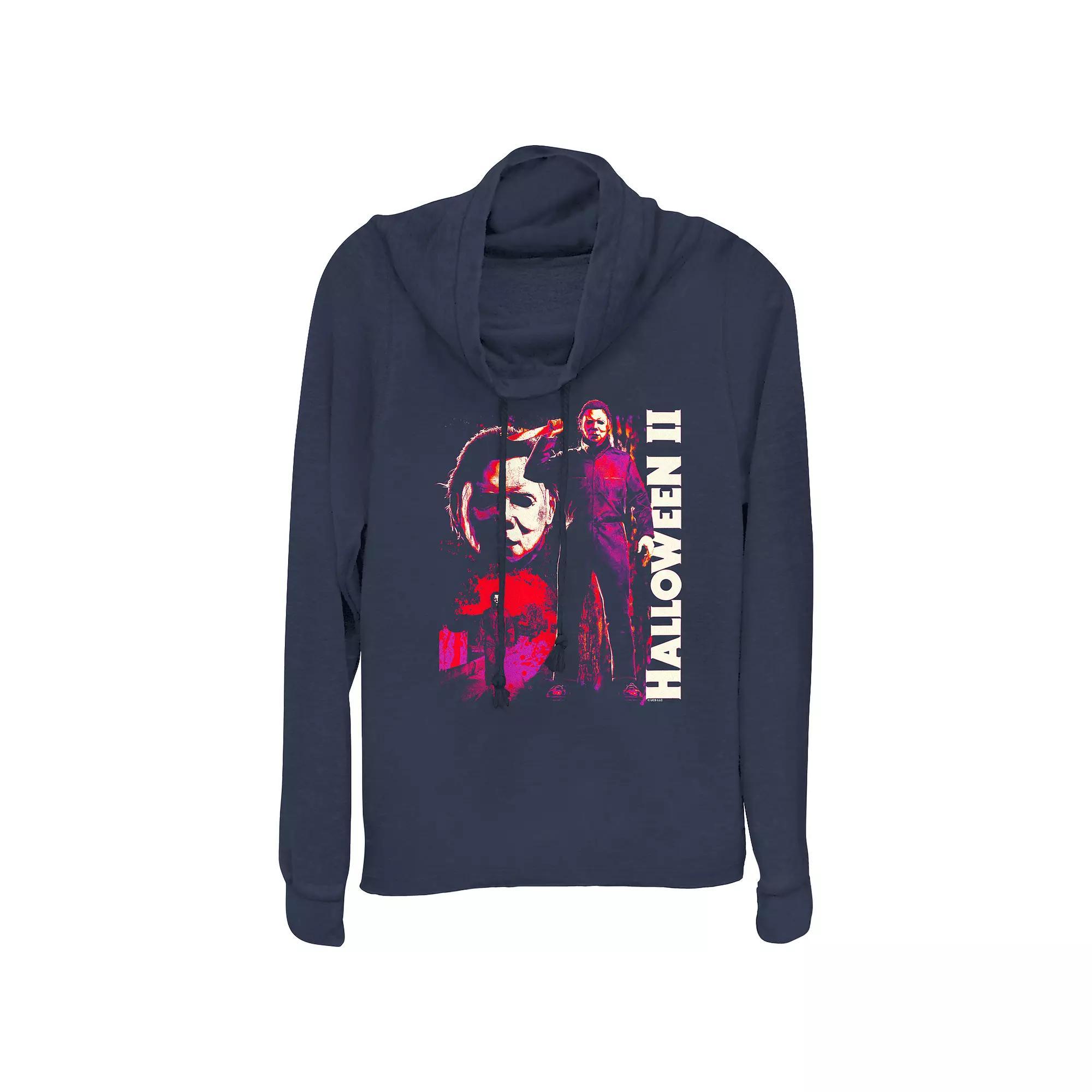 Women's Halloween II Michael Myers Cowlneck Graphic Lightweight Long Sleeve,  Product Image