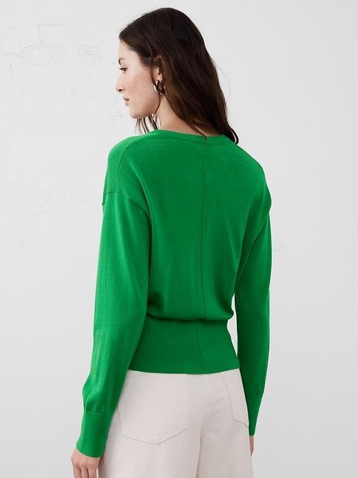 Merino Wool V-Neck Sweater Product Image