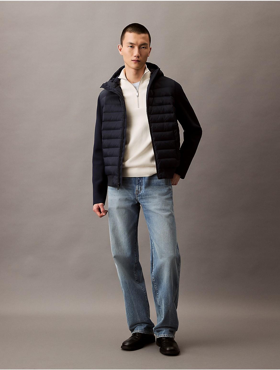 Calvin Klein Mens Tech Shell Hooded Jacket - Blue Product Image