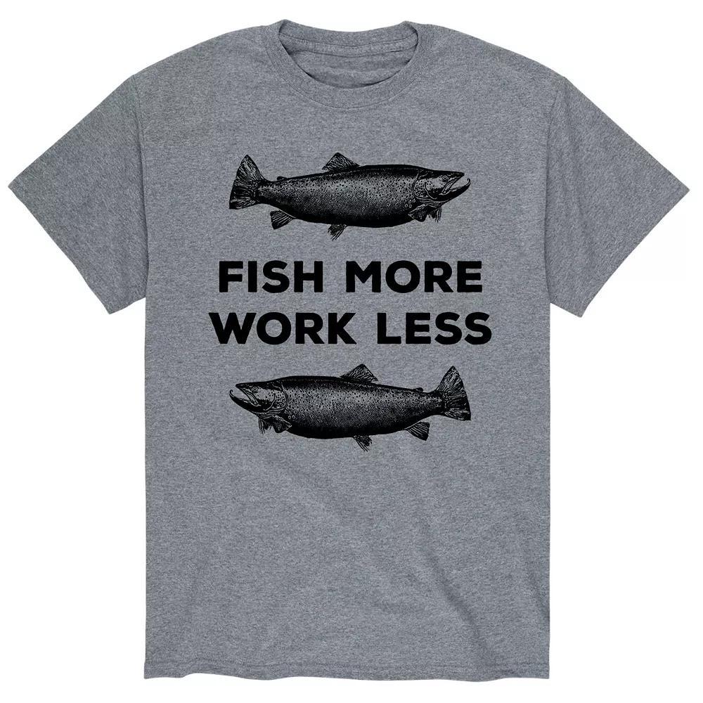 Men's Fish More Work Less Tee,  Product Image