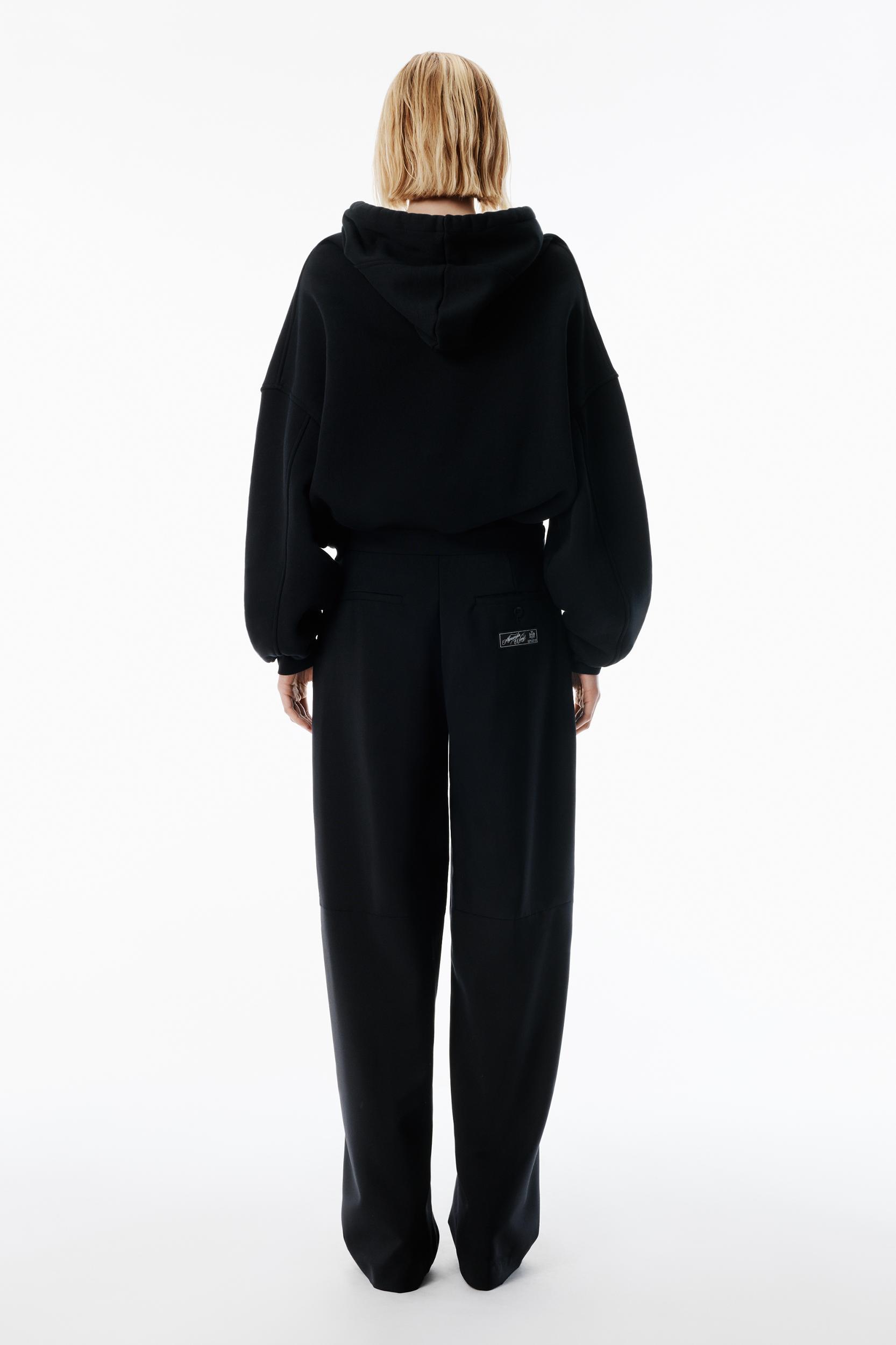 Black Wool Mohair Tailored Pant Product Image