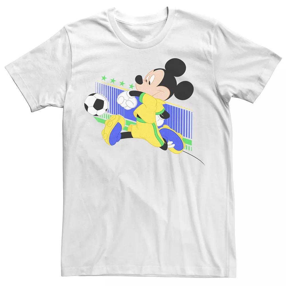 Disney's Mickey Mouse Brazil Soccer Uniform Portrait Men's Tee,  Product Image