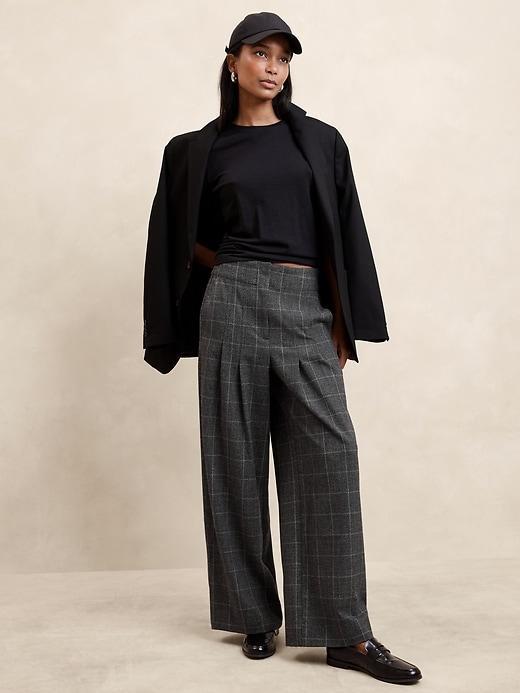 Ultra High-Rise Wide-Leg Flannel Trouser Product Image