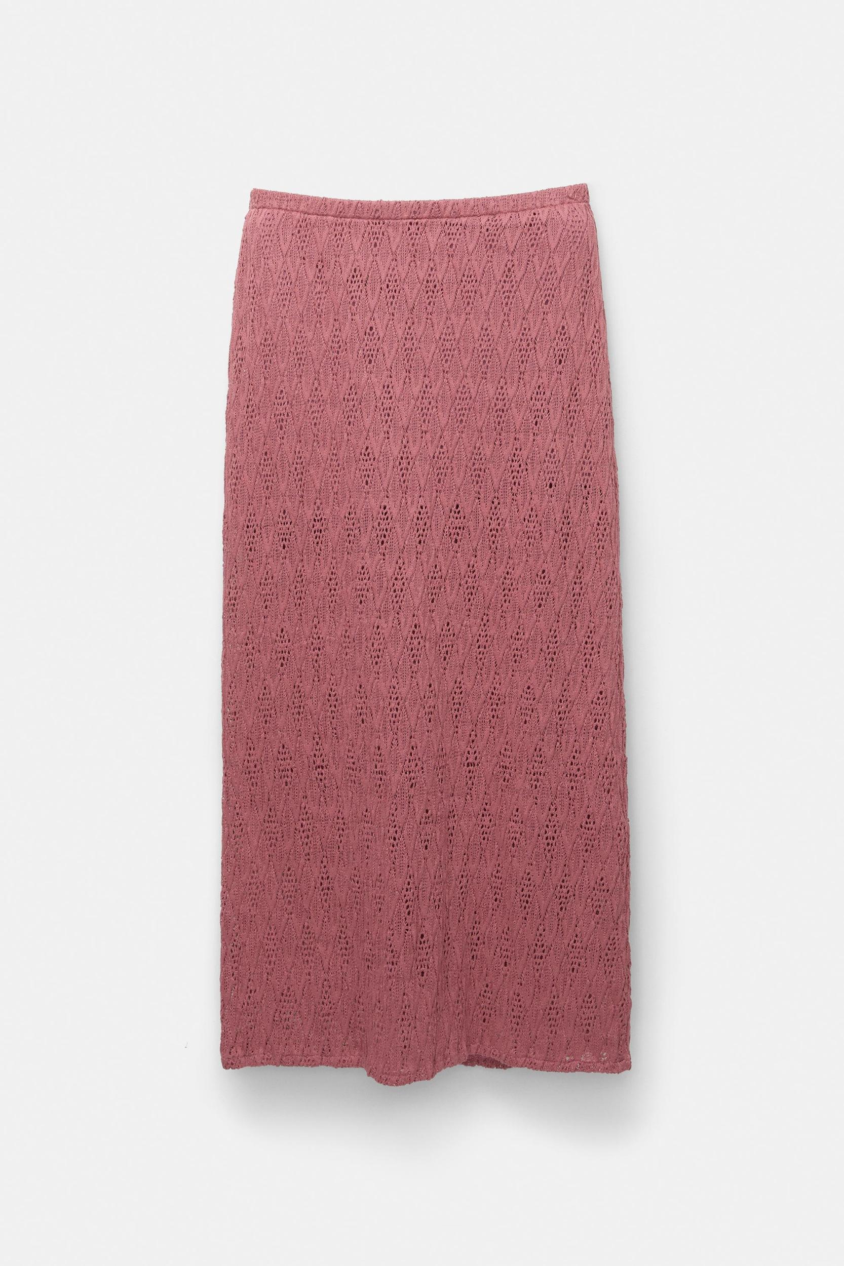 Open-knit midi skirt Product Image