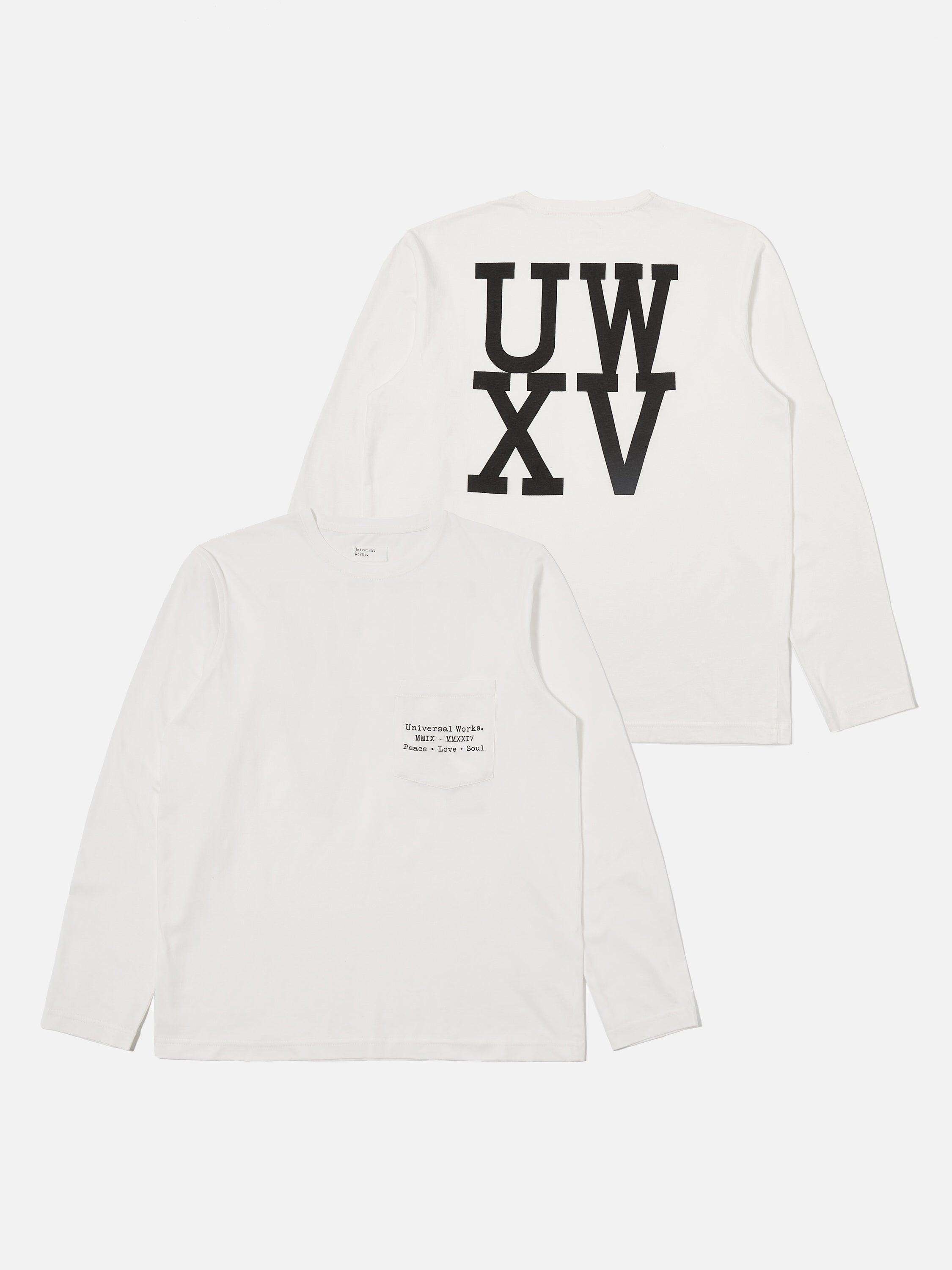 Universal Works XV Tee Shirt in Ecru Print Jersey Product Image