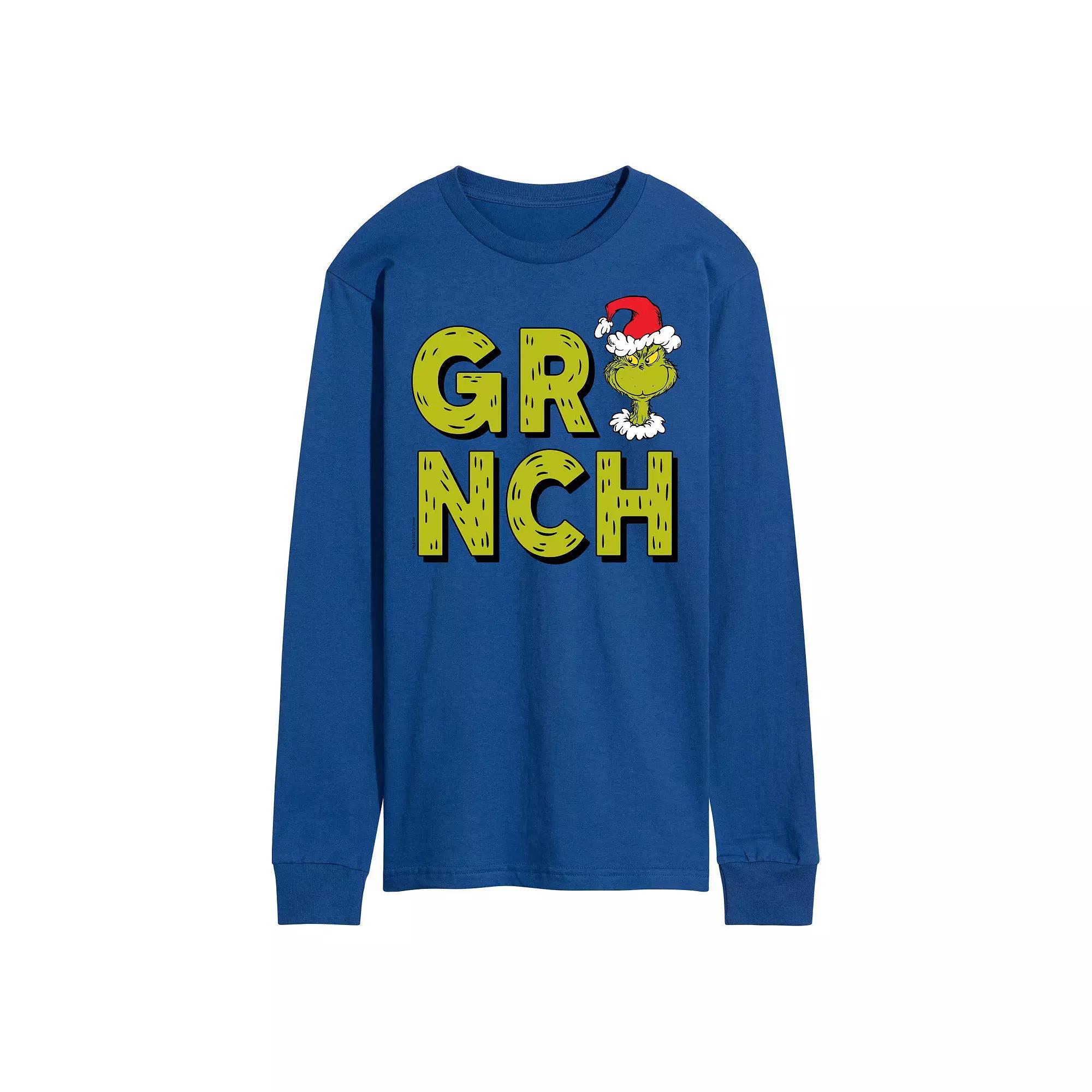 Men's Dr. Seuss Grinch Fur Long Sleeve Tee,  Product Image