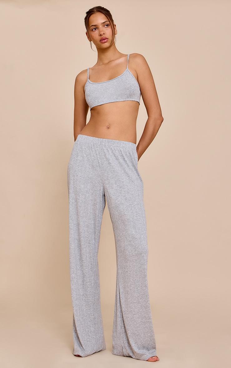 Grey Marl Pointelle Pj Bralette Product Image