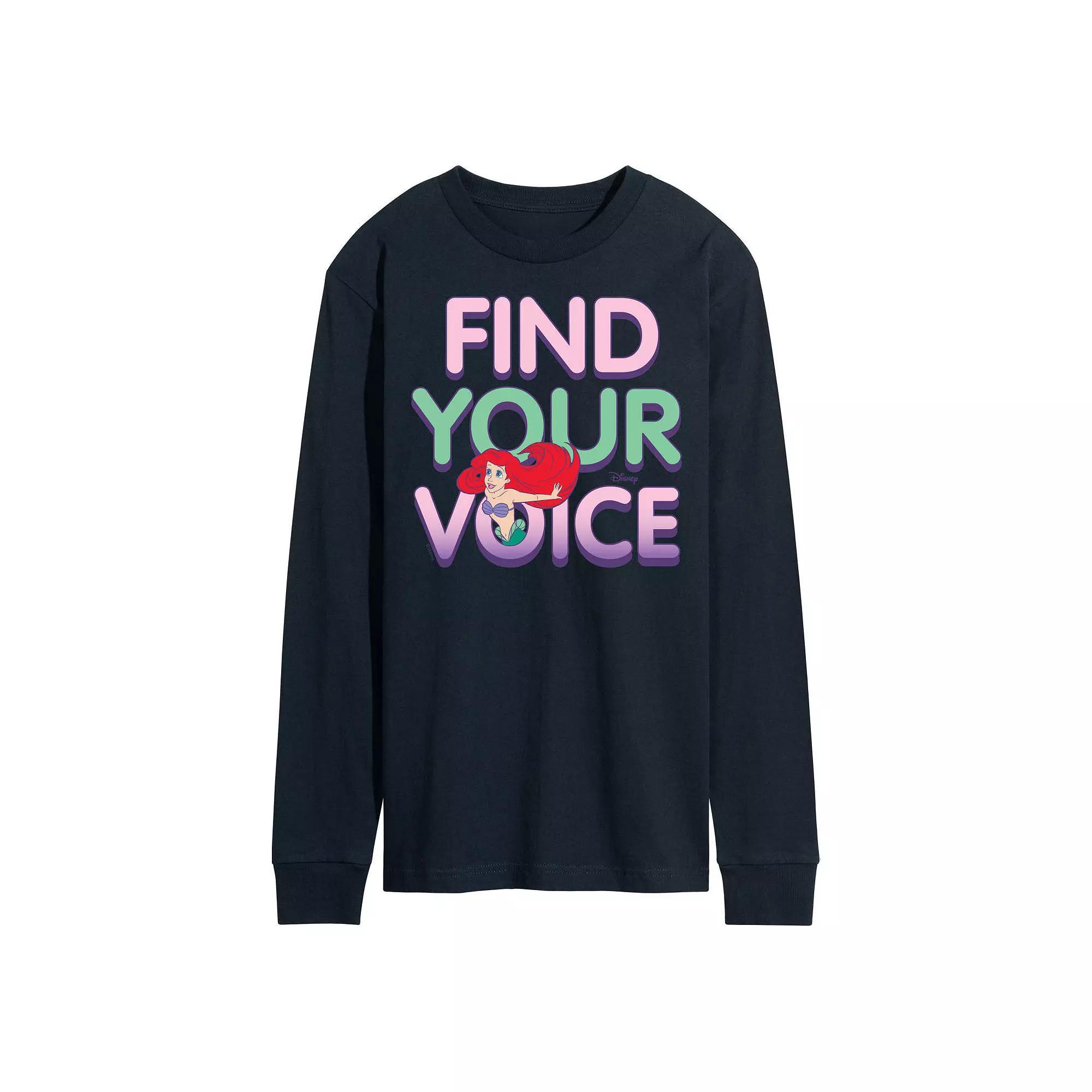 Disney's The Little Mermaid Men's Ariel Long Sleeve Tee,  Product Image