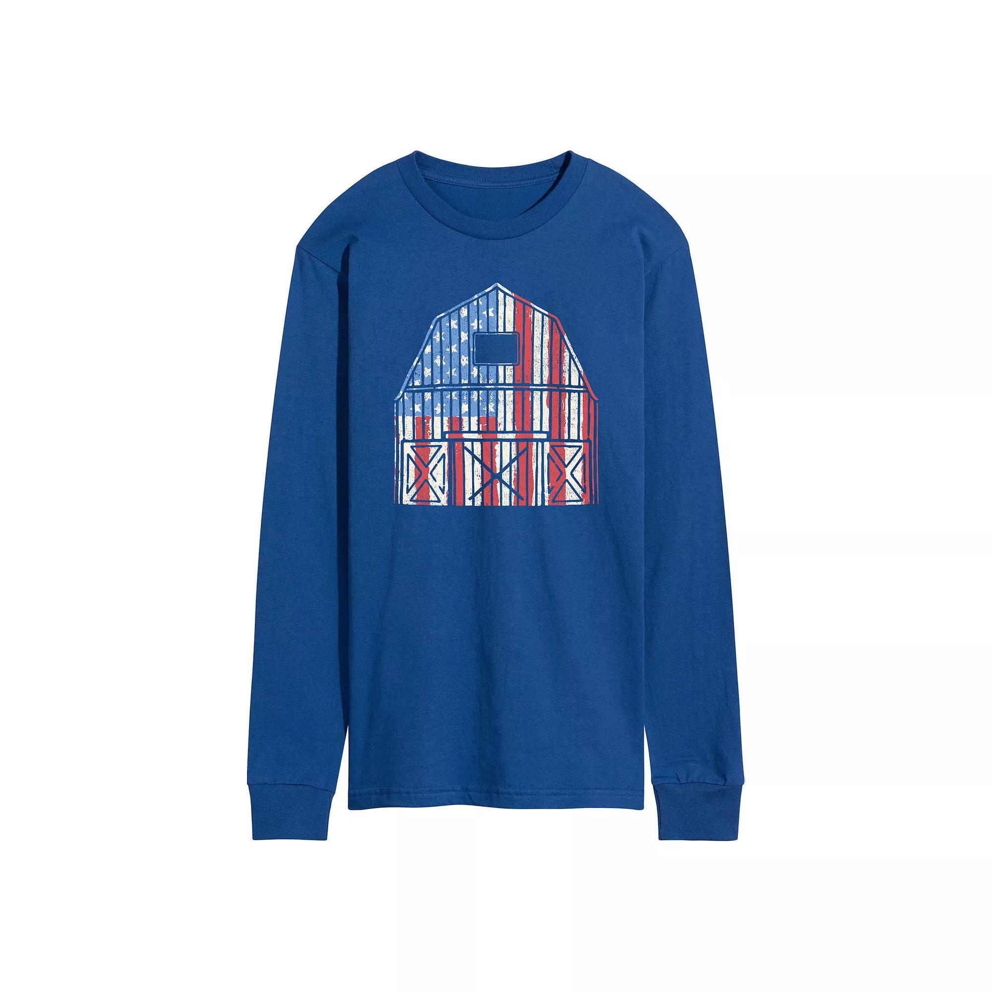 Men's USA Barn Long Sleeve Graphic Tee.,  Product Image